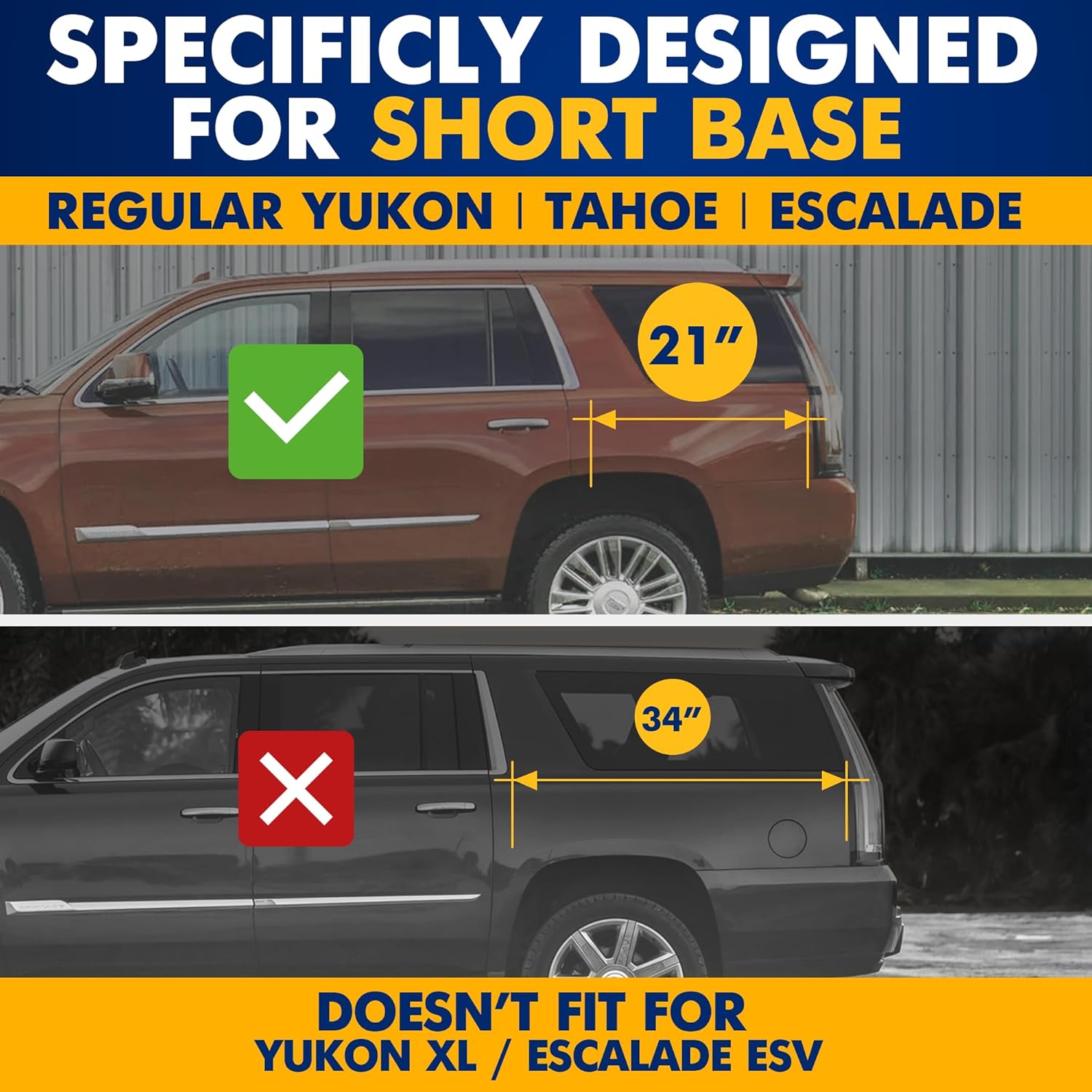 Premium Cargo Liner for Chevrolet Tahoe 2021-2025 - 100% Protection - Custom Fit Car Trunk Mat - All-Season Black Cargo Mat - 3D Shaped Laser Measured Trunk Liners for Cadillac Escalade