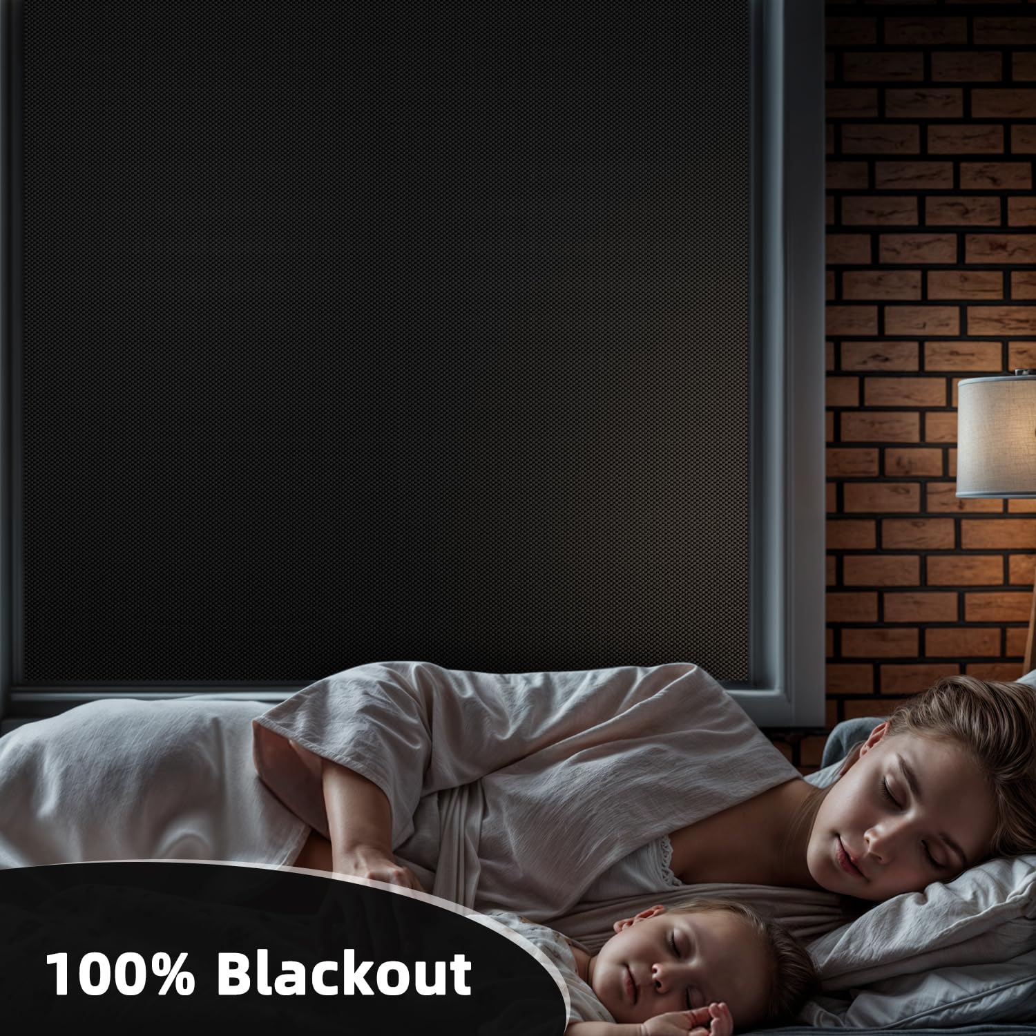 Qualsen 100% Blackout Blind 400x150cm, Portable Blackout Curtains Blackout Blinds Stick On - Image 3