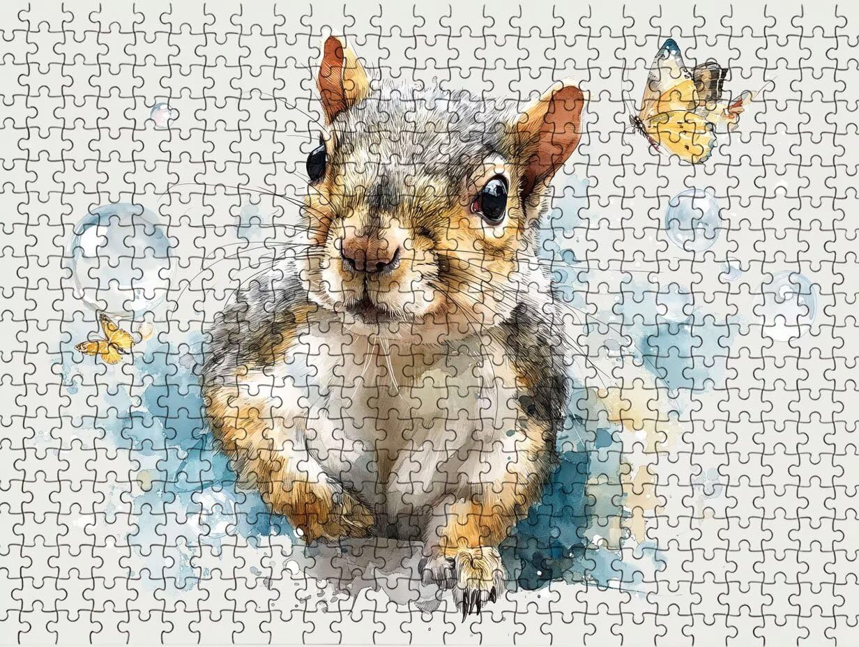 Puzzle dla dorosłych 3000, wiewiórka motyl 3000 elementów puzzle dla dorosłych, klasyczne gry edukacyjne, gry i zajęcia rodzinne, do dekoracji ścian domu, pomysł na prezent R0KH-842