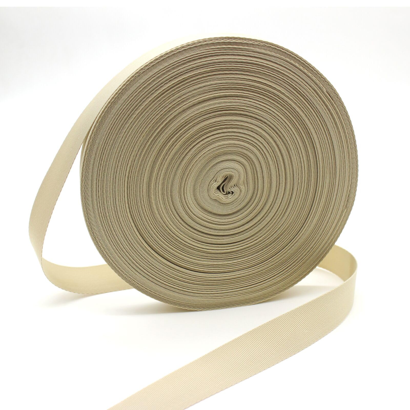 Ivory White 1 Inch Nylon Webbing Straps 50Yds