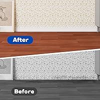 Vista 3 de COUKIU Moldura flexible para zócalo, base de goma para despegar y pegar, 2 pulgadas x 16.4 pies, base de vinilo autoadhesiva (extra blanco)