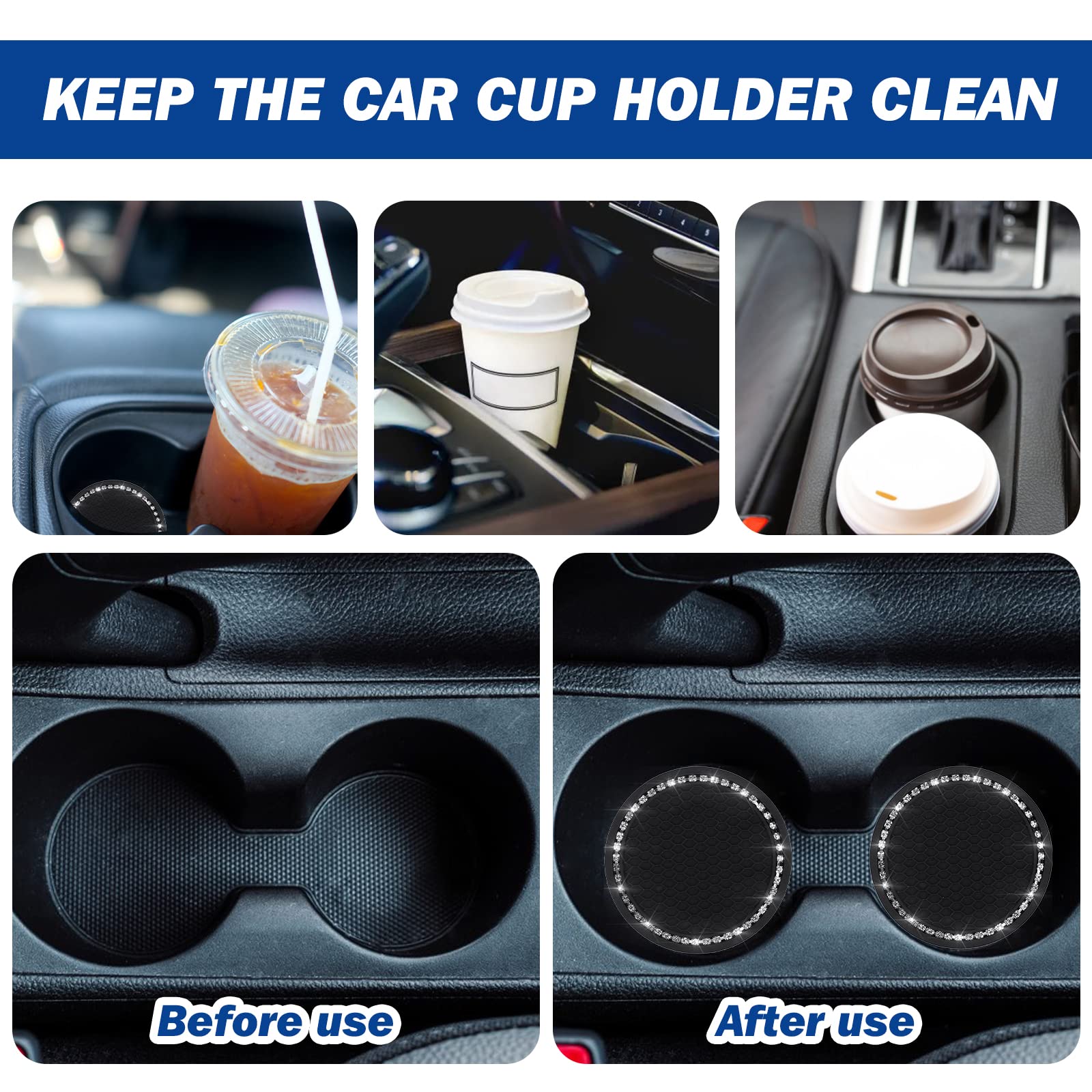 Prix 2025 | Lot De 2 Sous-verres De Voiture Absorbants