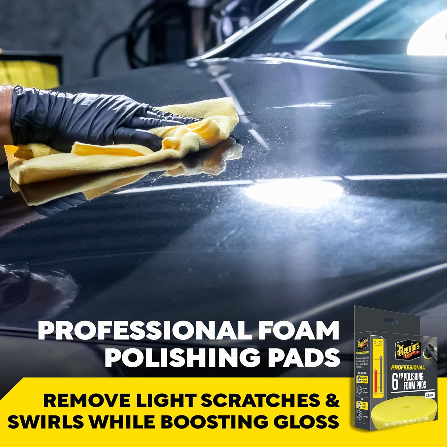 Meguiar's Professional 6" Polishing Foam Pad, 2pk, 10/CV