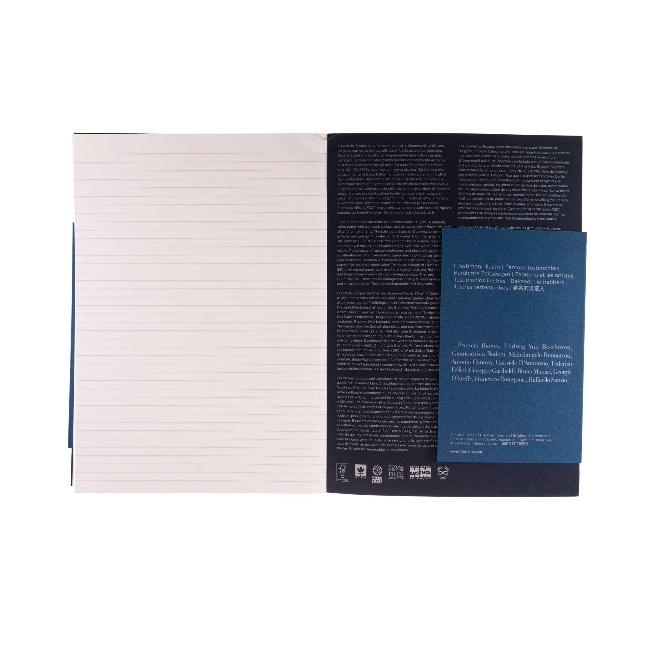 Quaderno Fabriano Ecoqua Plus A4 - Rilegato Con Colla, Carta Eco 90g/m&sup2;, Colore Vinaccia
