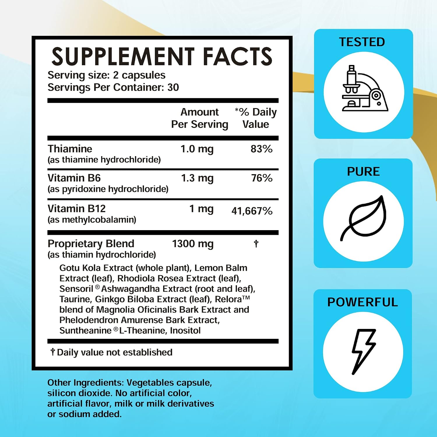 Angel Pure MD Angel Calm Stress Relief Supplement - Doctor Formulated Premium Mood Support Supplements with Vitamin B, Lemon Balm, Ashwagandha & More - Calm Mood, Stress & Energy Support - 60 Capsules