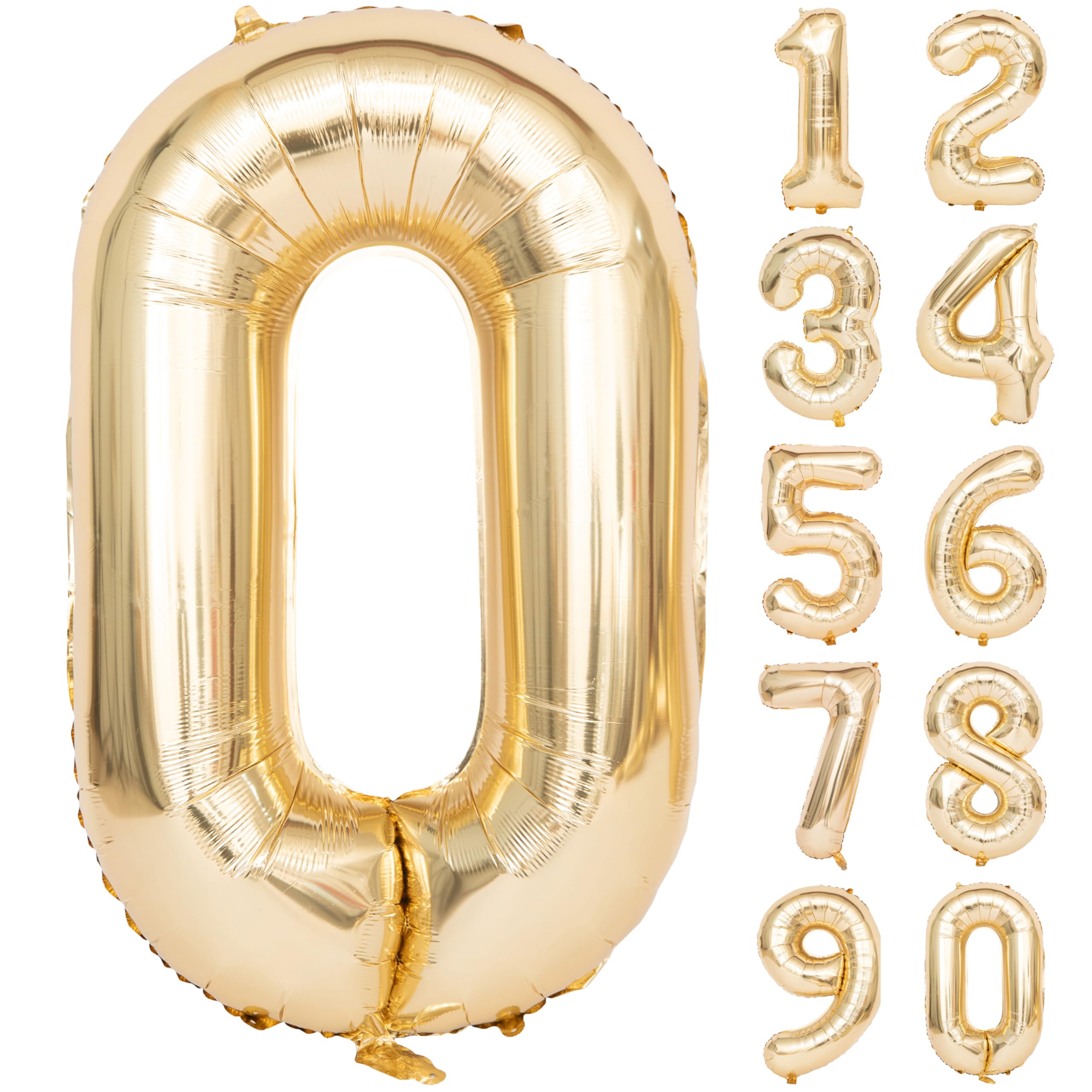 40 "Light Gold number 1 Balloon White Gold Giant birthday balloon Helium Champagne gold number balloons baby shower happy birthday decorations Valentine's Day wedding Digital 1 — view 157