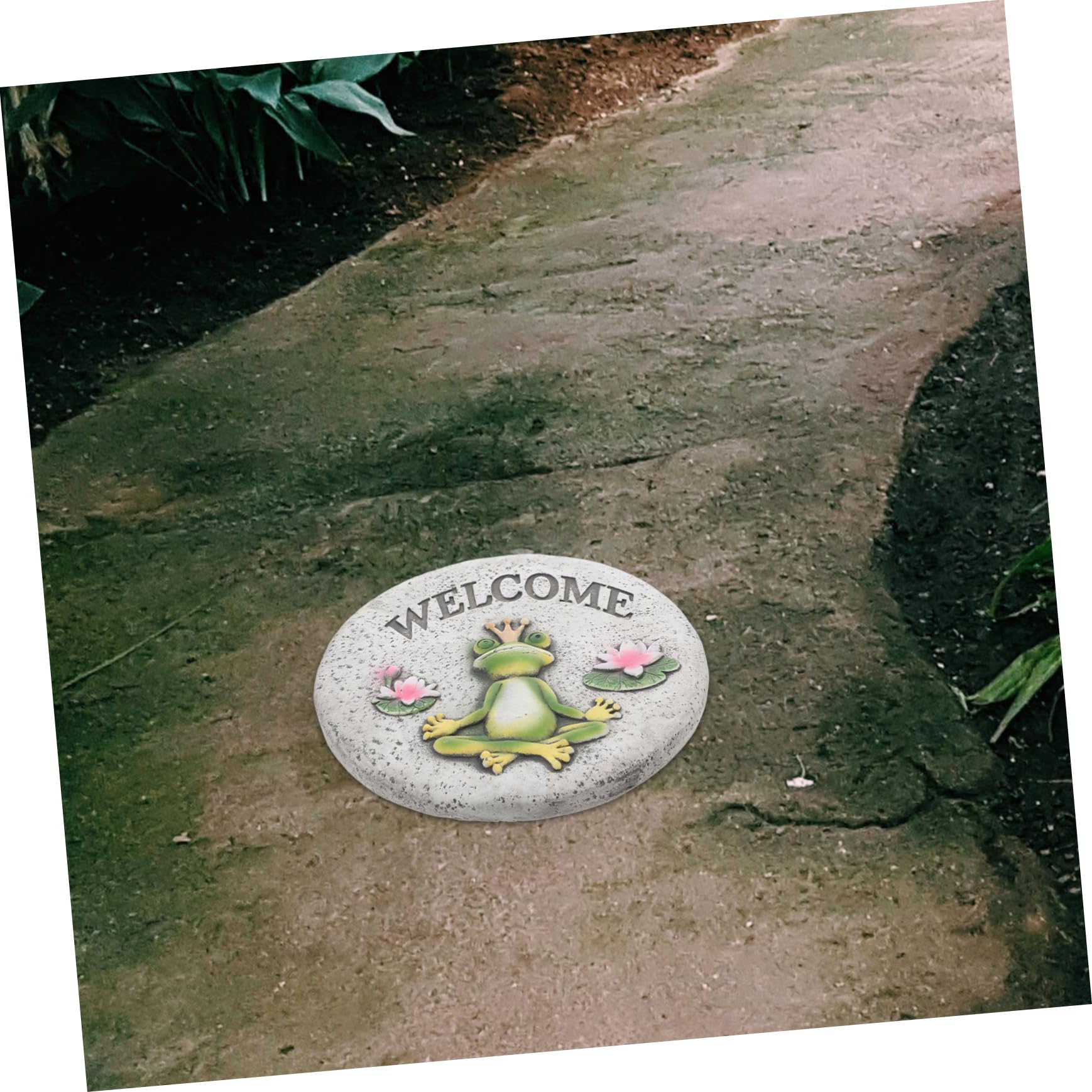 BESPORTBLE Piedras de Paso para Jardín Piedra de Cemento Decorativa para Escalones Adorno Exterior para Pasarela de Jardín