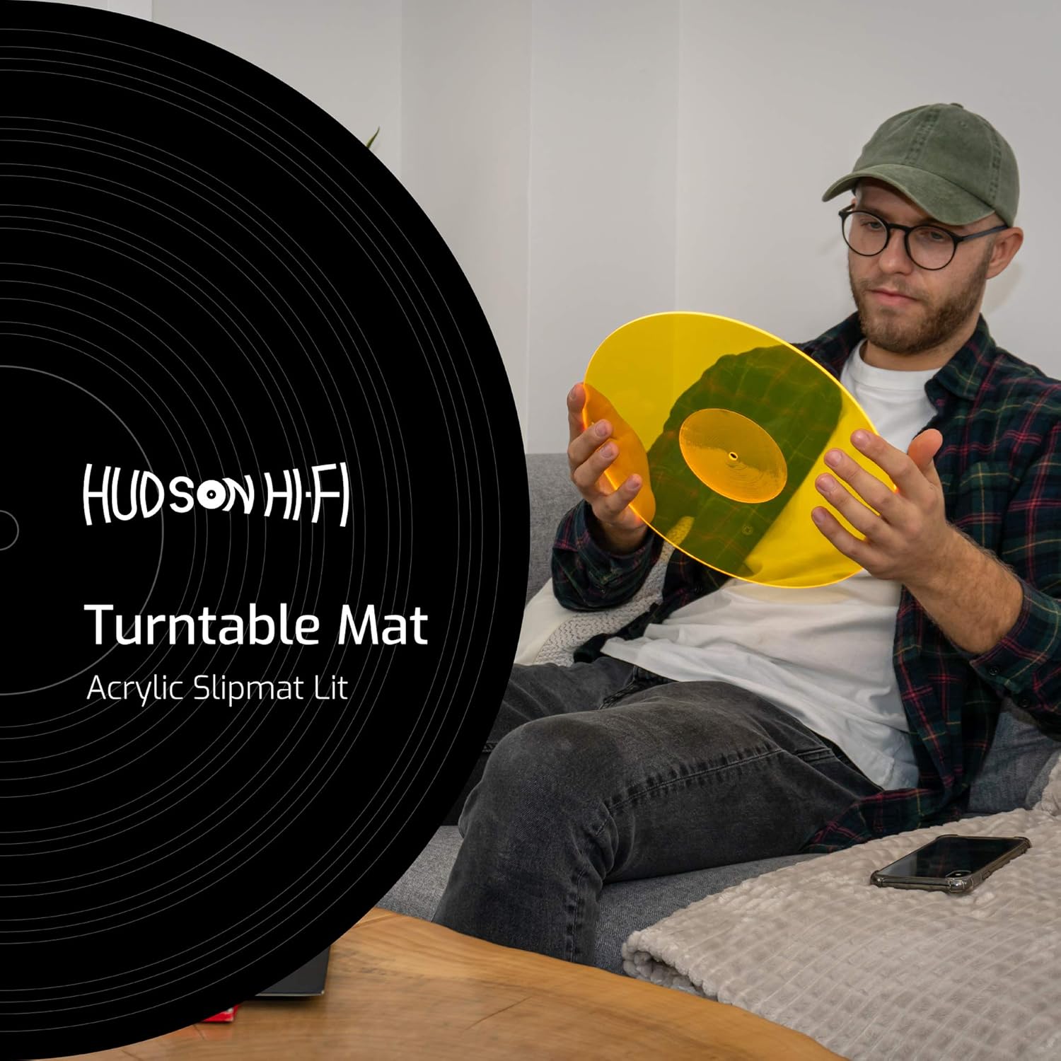 Uр Tо 40% оƒƒ Acrylic Turntable Mat - YellowLit - LP Slipmat