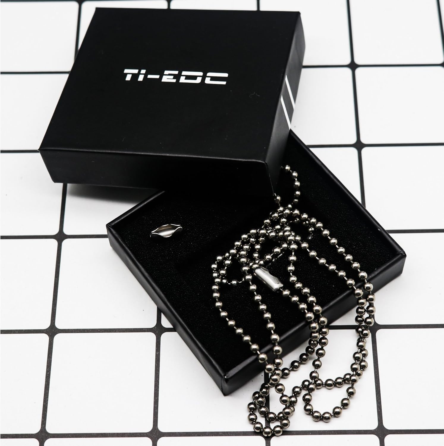 TI-EDC Pure Titanium Bead Ball Chain Necklace, Jewelry Chain Adjustable with Gift Package for Men and Women (3.0mm Bead-30in Length) - Image 7