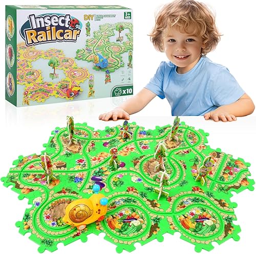 Miniatura 25 de VESPRO Juego de pistas de coche para niños, 100 piezas, serie 4, juego de rompecabezas para niños, juguetes educativos para niños y niñas a partir