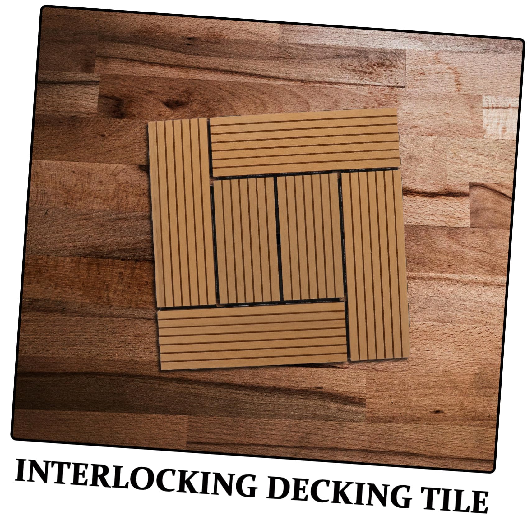 VILLCASE Dalles de Terrasse Clipsables Composite Résistantes Aux Intempéries Antidérapantes pour Balcon Jardin Patio DIY