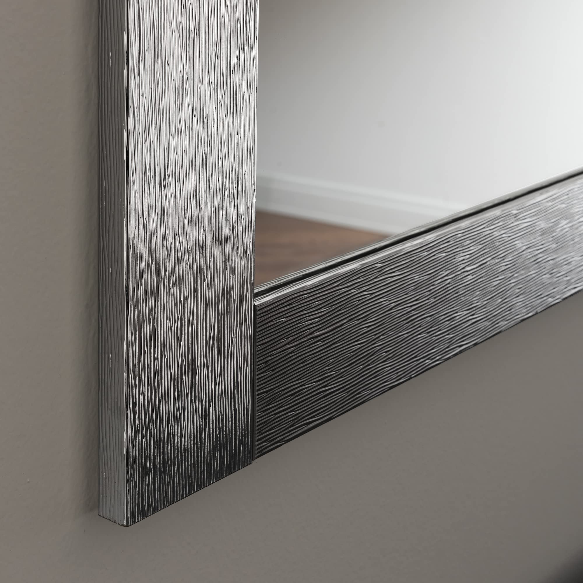 ARHome Specchiera Luxury, 76 x 56, Argento Lucido, Specchio da Parete, Made in Italy