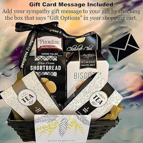 Miniatura 6 de Canasta de regalo para dar el pésame por la pérdida de madre, padre u otro ser querido, canasta de regalo gourmet de duelo.