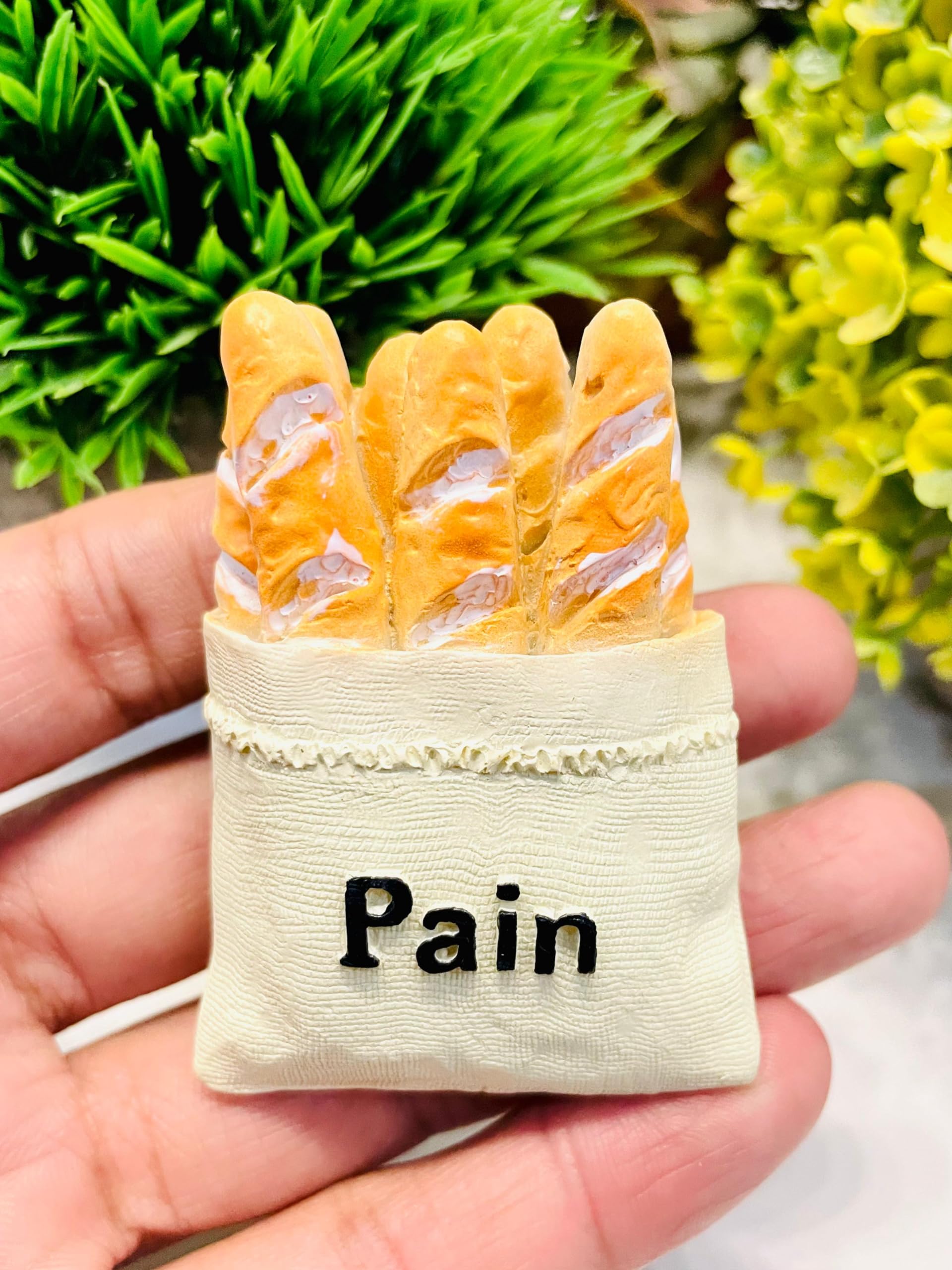 Warmingo France Bread Miniature 3D Fridge Magnet | Fridge Magnet Food Item | Kitchen Decor Item | Home Decor Item | Pain Bread