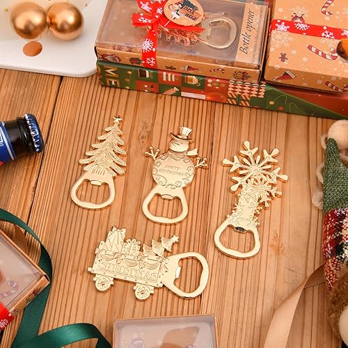 Miniatura 4 de Winocbxt 24 abrebotellas con temática navideña, recuerdos de fiesta y regalos para bodas, despedidas de soltera o baby showers, decoraciones ideales