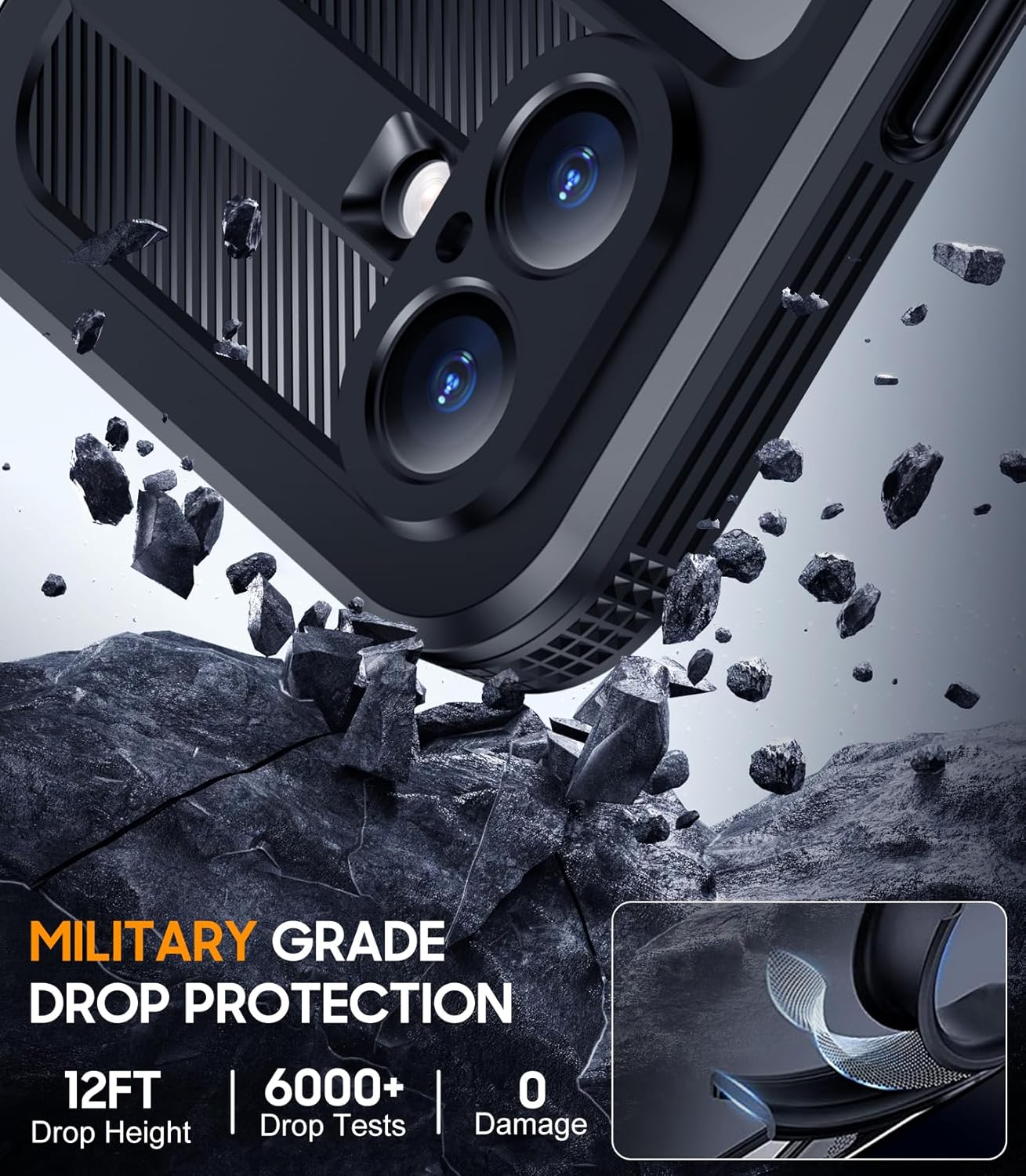 Red2Fire Magnetic for iPhone 16 Case Waterproof, [Built-in Screen Protector][Compatible with MagSafe] [Full Body Shockproof] [Dustproof] Heavy Duty Rugged Phone Cover 6.1" Black - Image 4