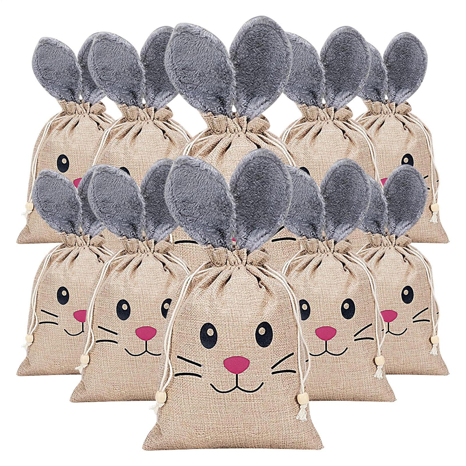 Bolsa de Conejo de Pascua con cierre de cordón seguro para repostería 8