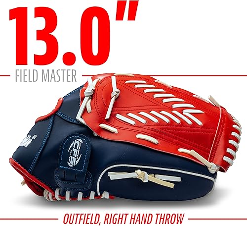 Miniatura 3 de Franklin Sports Field Master Baseball + Softball Glove - Field Master Adult + Youth Baseball + Softball Mitt - Men's + Women's Gloves - Right Hand