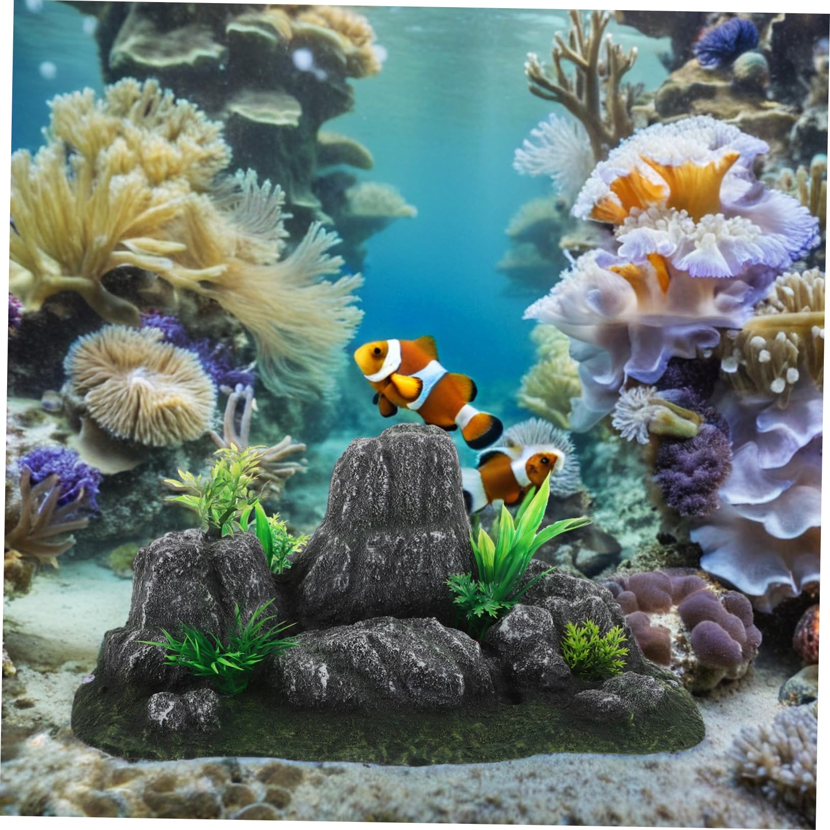 Toyvian Adorno Acuario Artificial Decoración De Rocalla Resina Cueva para Bettas Decoración Acuario