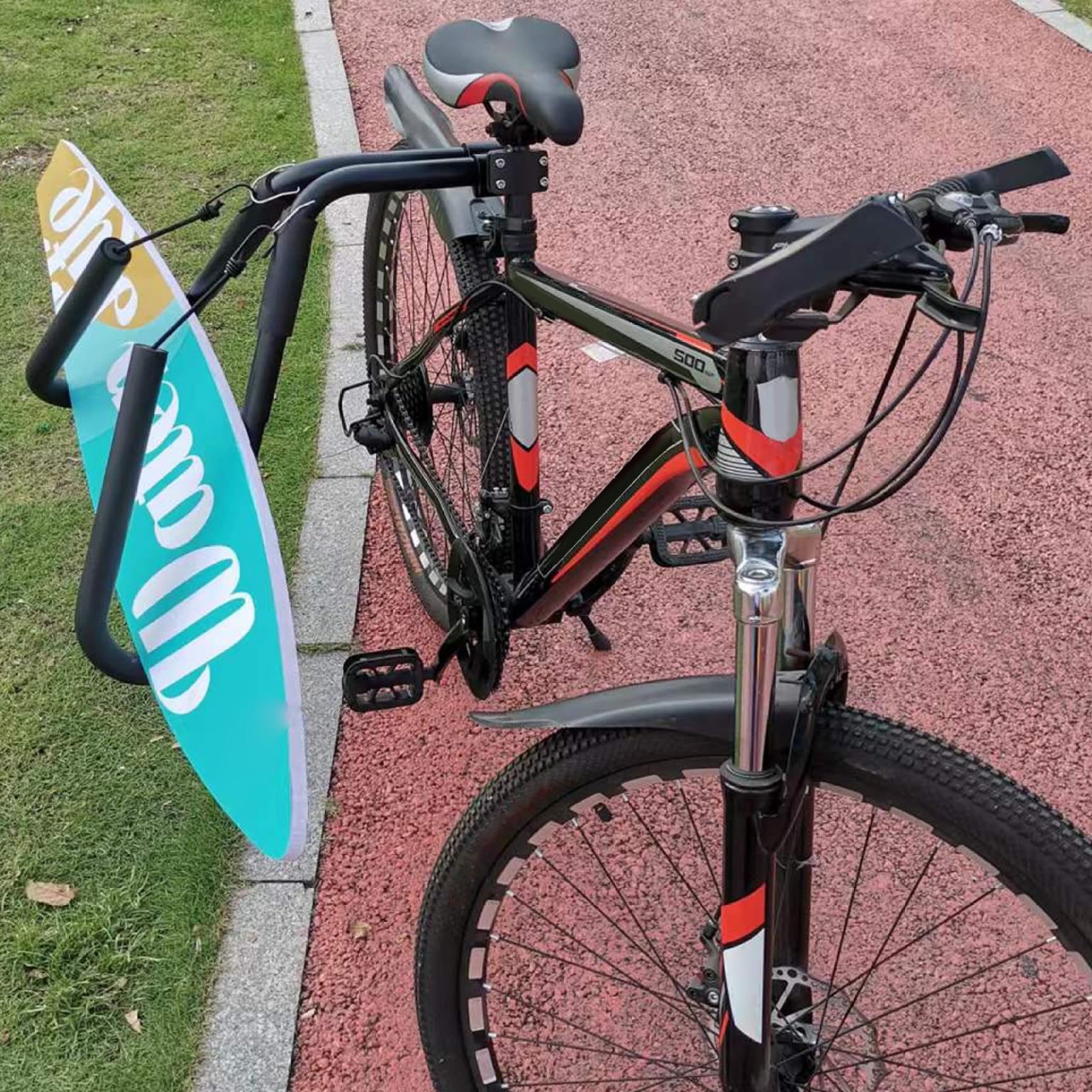 Rack de vélos à Planche de Surf, Porte-Panneaux à vélo réglable, Porte-Surf en Aluminium, Support Planche Facile Retirer pour Les Panneaux Courts