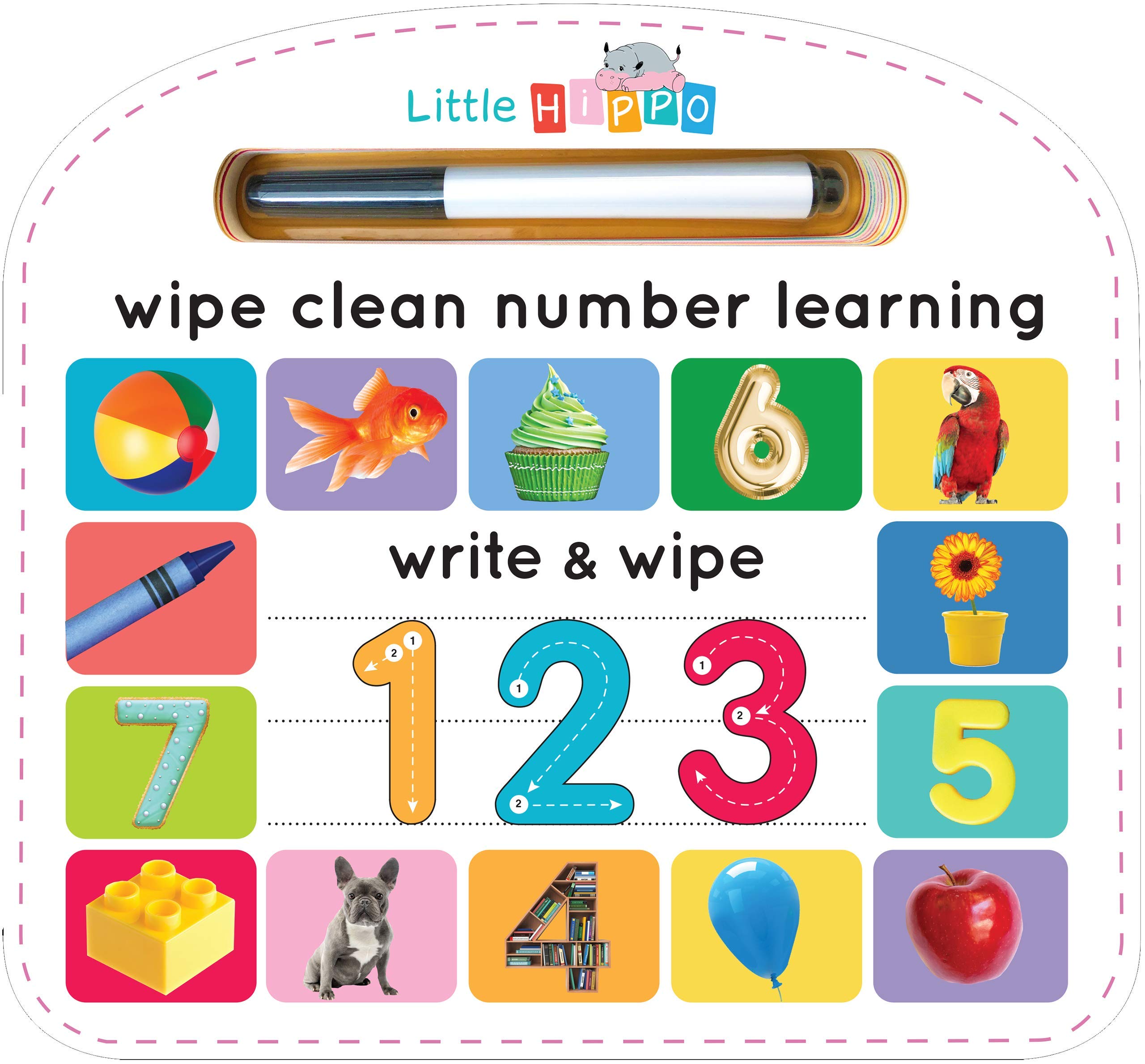 Write & Wipe 123 - Children's Novelty Learning Board Book - Wipe Clean - Educational - Numbers and Counting (Wipe Clean First Skills Learning Series: Includes Dry-Erase Marker)