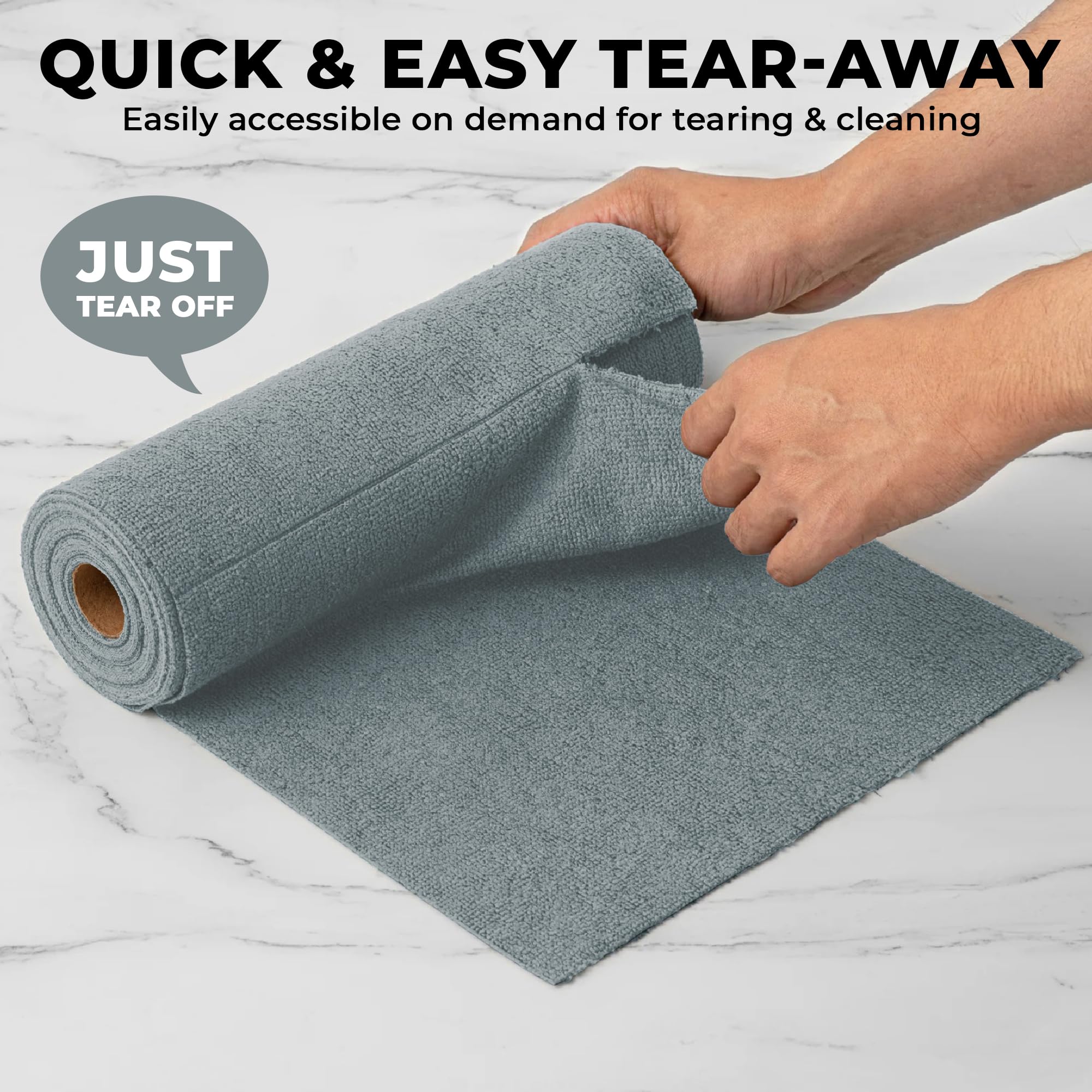 Story@Home Microfiber Cleaning Cloth Roll, 20Pcs, 4000 Times Washable - 10X Cheaper Than Paper Kitchen Towel Roll - Ultra Absorbent Lint Free Microfiber Cleaning Cloth for Kitchen - Tearable, Reusable 3