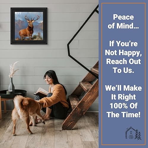 Miniatura 5 de Lost Cabin The Monarch of the Glen 1851 de Edwin Henry Landseer  Marco biselado negro de lienzo  Reproducción de pintura fina  Póster decorativo