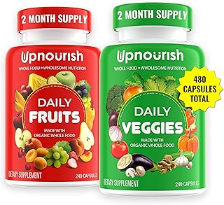 Sponsored Ad - UpNourish Organic Fruits and Veggies Supplement - Support Diet Balance, Body Cleanse & Energy - 480 Fruits ...