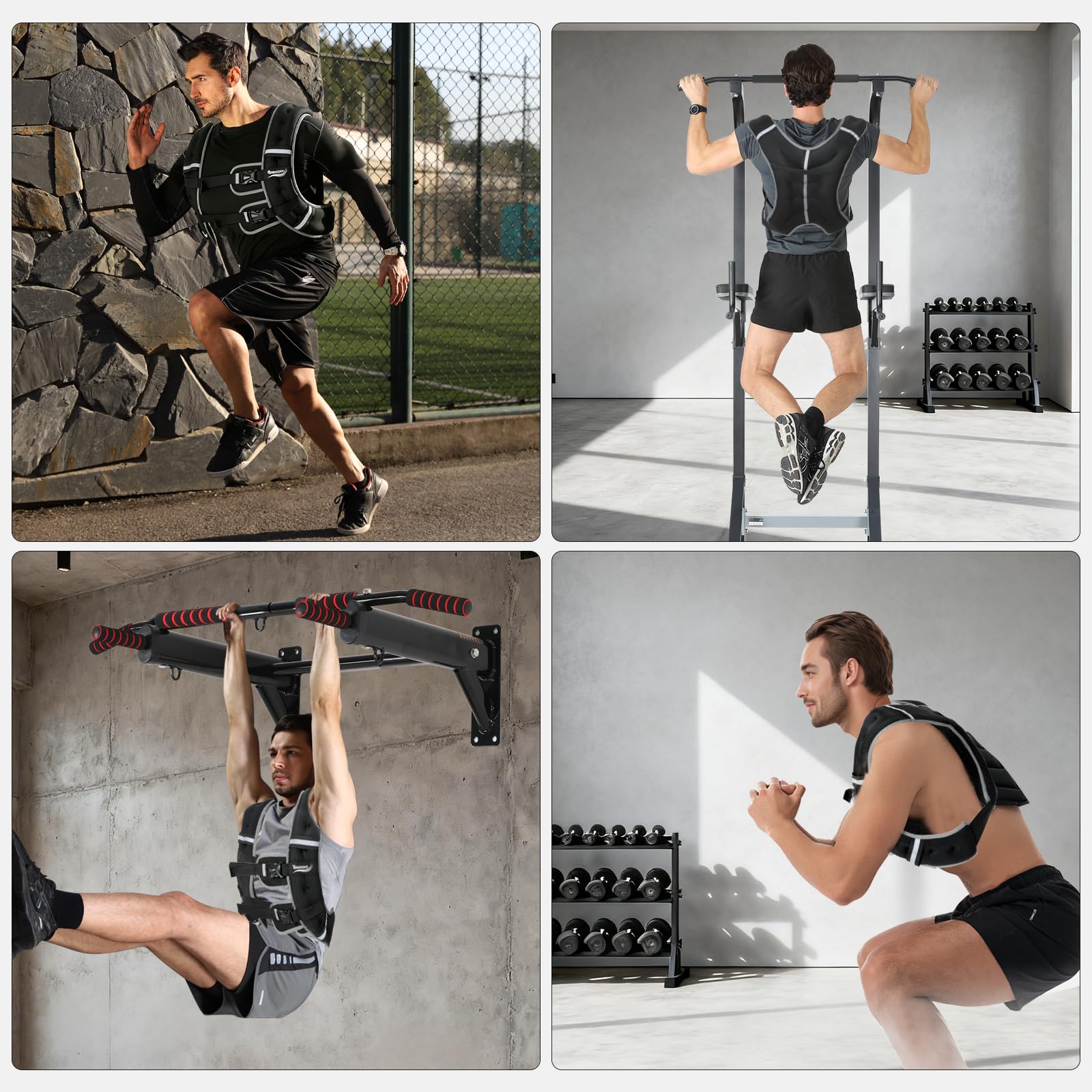 Chaleco Lastrado Ajustable, Chaleco de Peso para Entrenamiento, Material Transpirable, 3kg, 5kg,8kg12kg, con Bolsa de Almacenamiento, para Gimnasio, Running y Crossfit