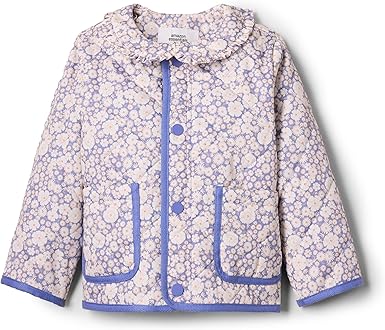 Amazon Essentials x Sofia Grainge Toddlers and Baby Girls' Midweight Field Jacket with Ruffle