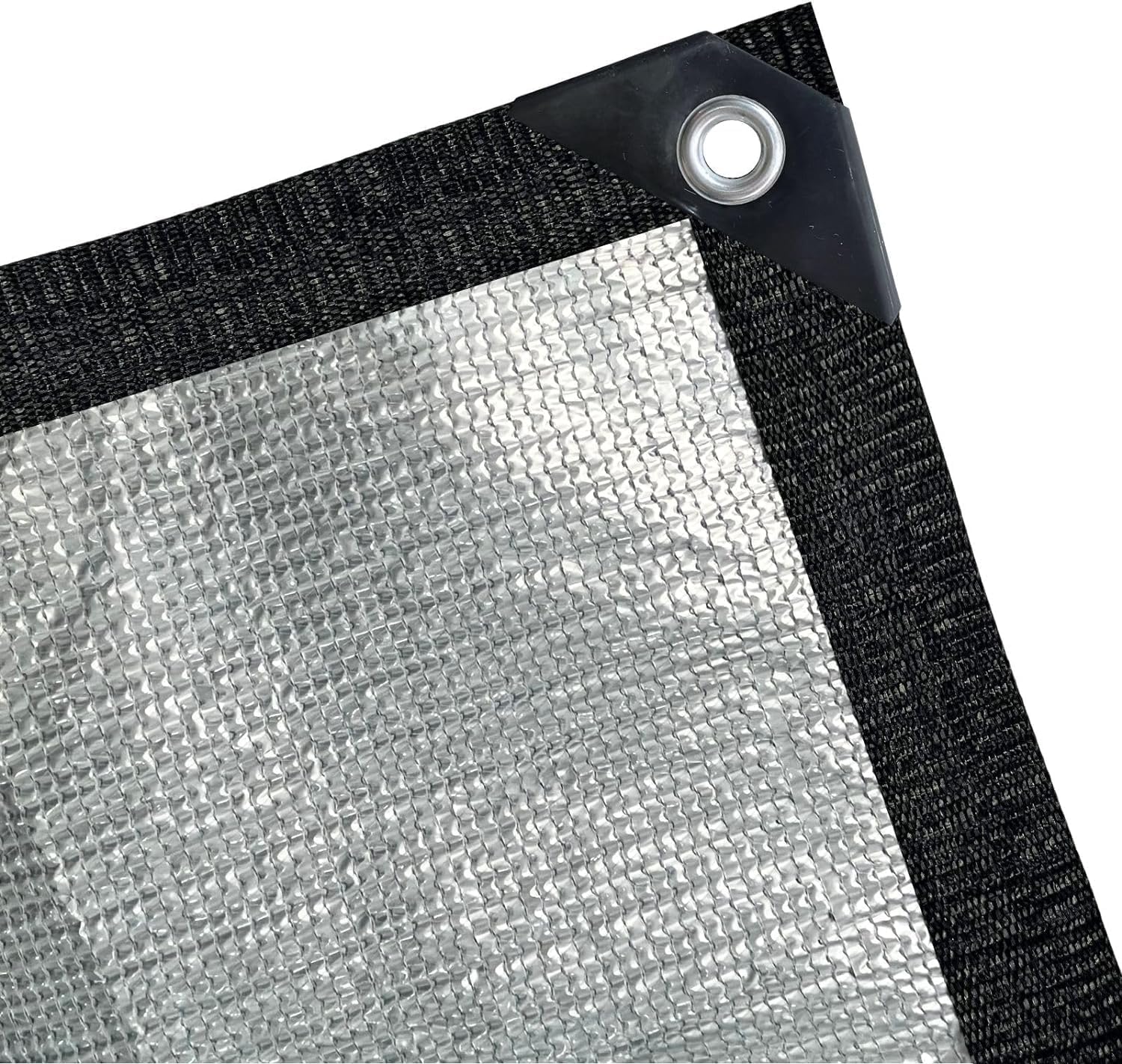 BeGrit 99% Aluminet Reflective Shade Cloth 2m x 2m Aluminum Shade Net UV Protection & Cooling Netting Heat-reflecting Mesh Silver Solar Blocking Fabric for Greenhouse Gardens Patios Shelters Cars