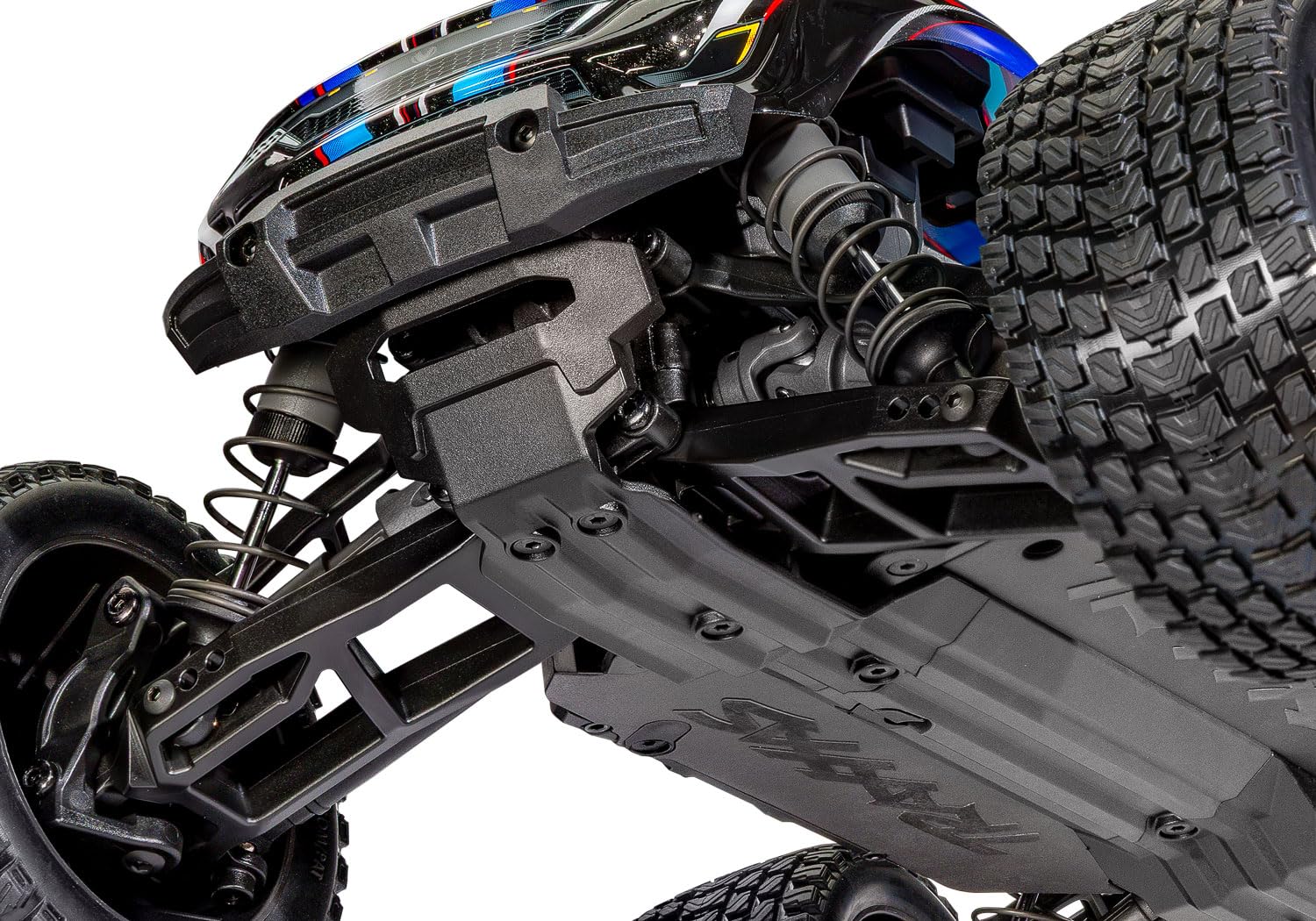 TRAXXAS MINI-XRT, 1/16 Monster Truck, 4 x 4 Brushless RTR, zdalnie sterowany samochód, niebieski, wodoodporny, z pilotem TQi i TSM