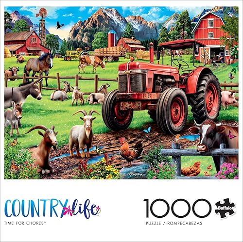 Miniatura 2 de Buffalo Games - Vida en el campo - Tiempo para las tareas -Rompecabezas de 1000 piezas para adultos rompecabezas desafiante perfecto para noches de