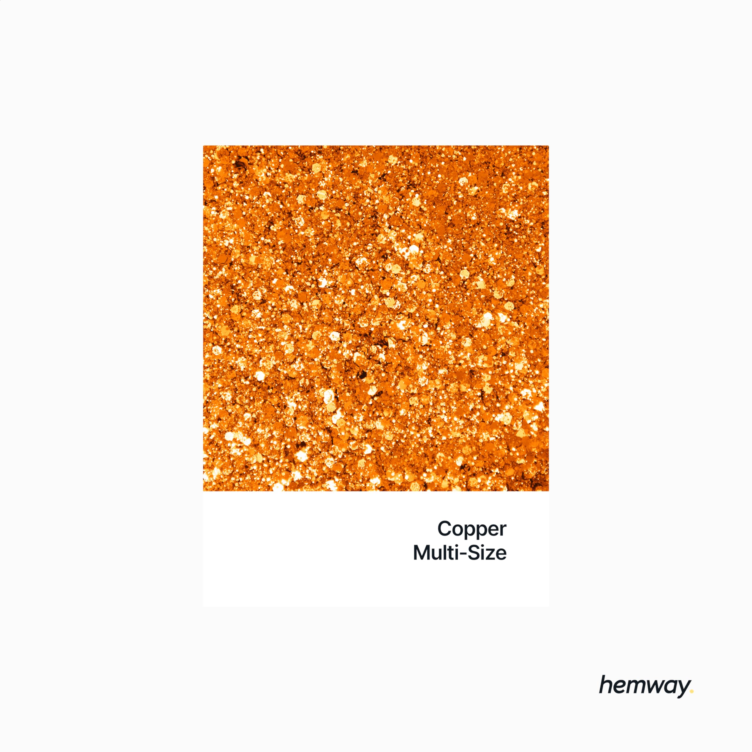 Hemway Craft Glitter Copper 100g Multi Size Glitter for Crafts Resin, Cosmetic, Nail, Face, Body, Festival, Tumblers, Art - Image 2