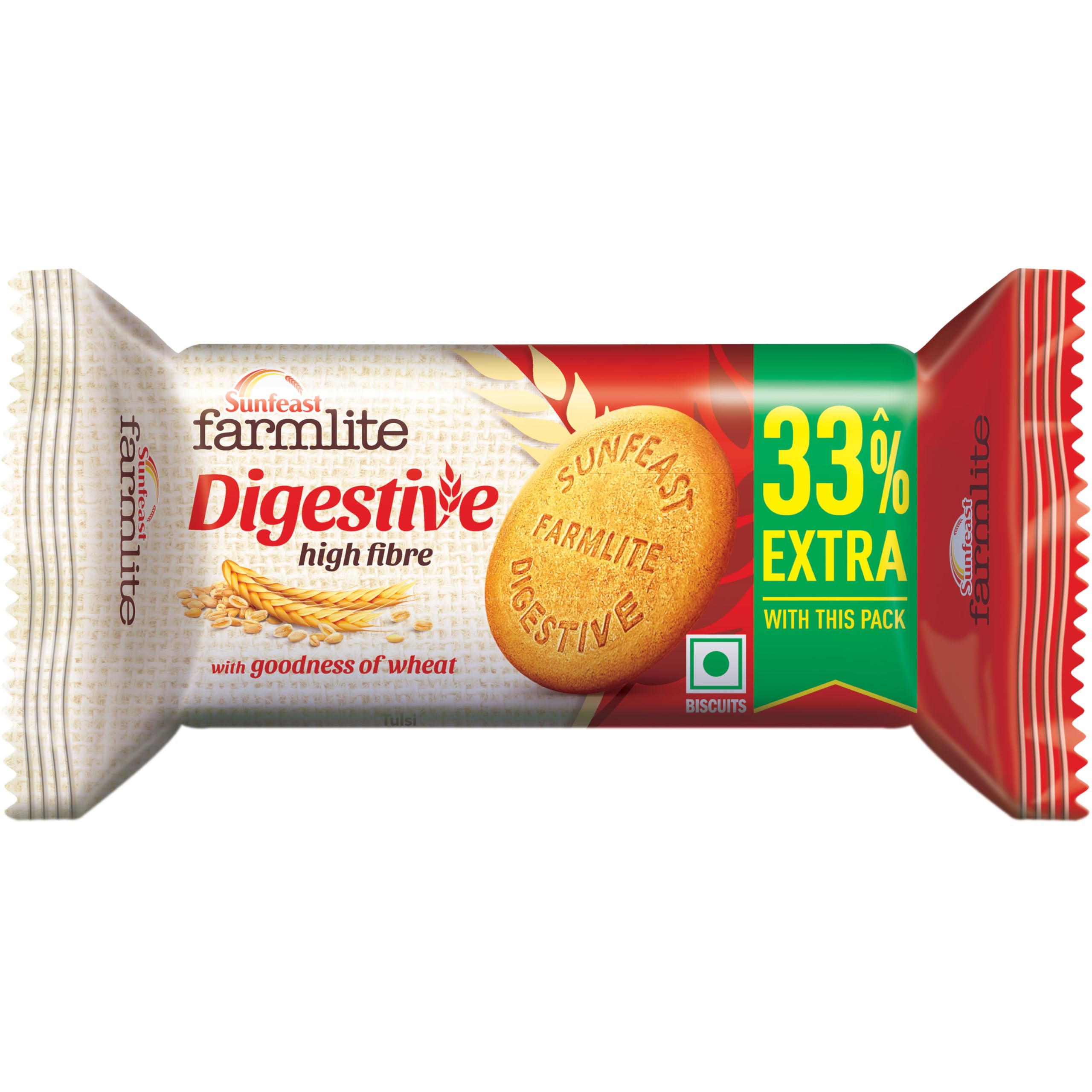 Sunfeast Farmlite Digestive High Fibre 100 gram+33 gram EXTRA, With Goodness Of Wholewheat, Digestive Biscuit - Digestive High Fibre, Wholewheat, Vanilla