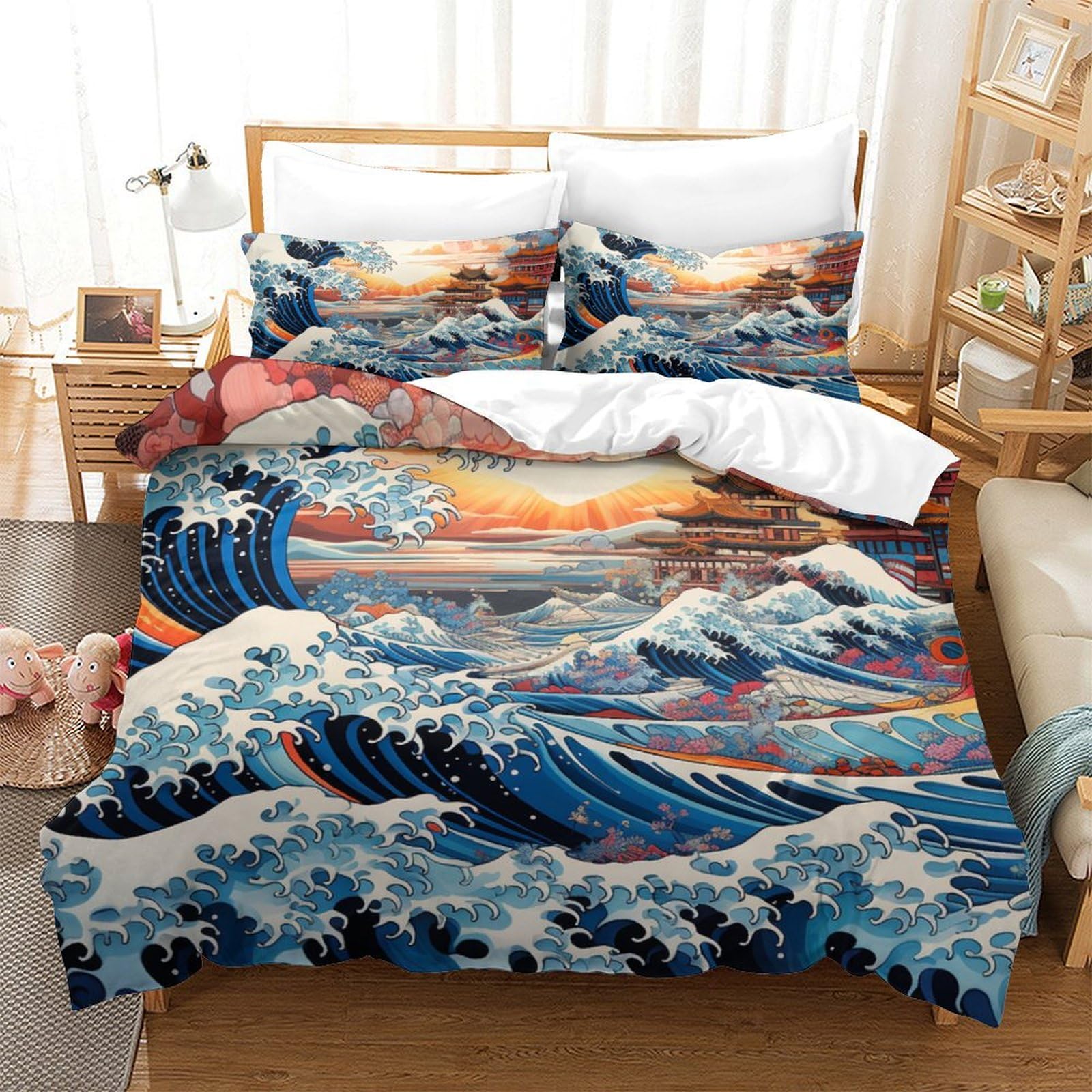 Housse de couette ocean 3D pour une ambiance de chambre marine