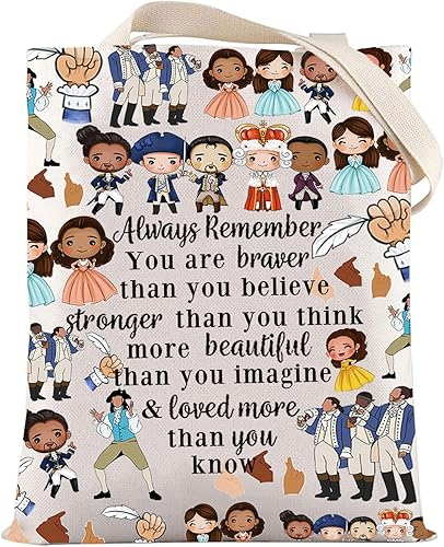 LEVLO Broadway Bolsa de cosméticos musicales Musicales Hamilton inspirado en el regalo You Are Braver Stronger Smarter Than You Think Hamilto -