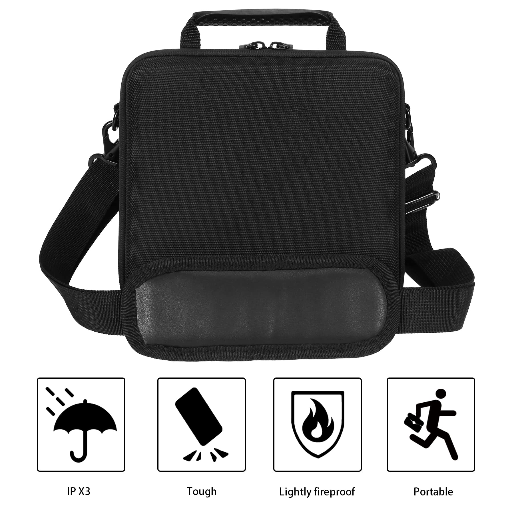 co2CREA Solidny etui do przechowywania podróżnego dla stabilizatora gimbalu DJI OSMO Mobile 6 na smartfona 3-osiowego, etui ochronne kompatybilne z lampą wypełniającą DJI OM Phone Clamp, Czarny