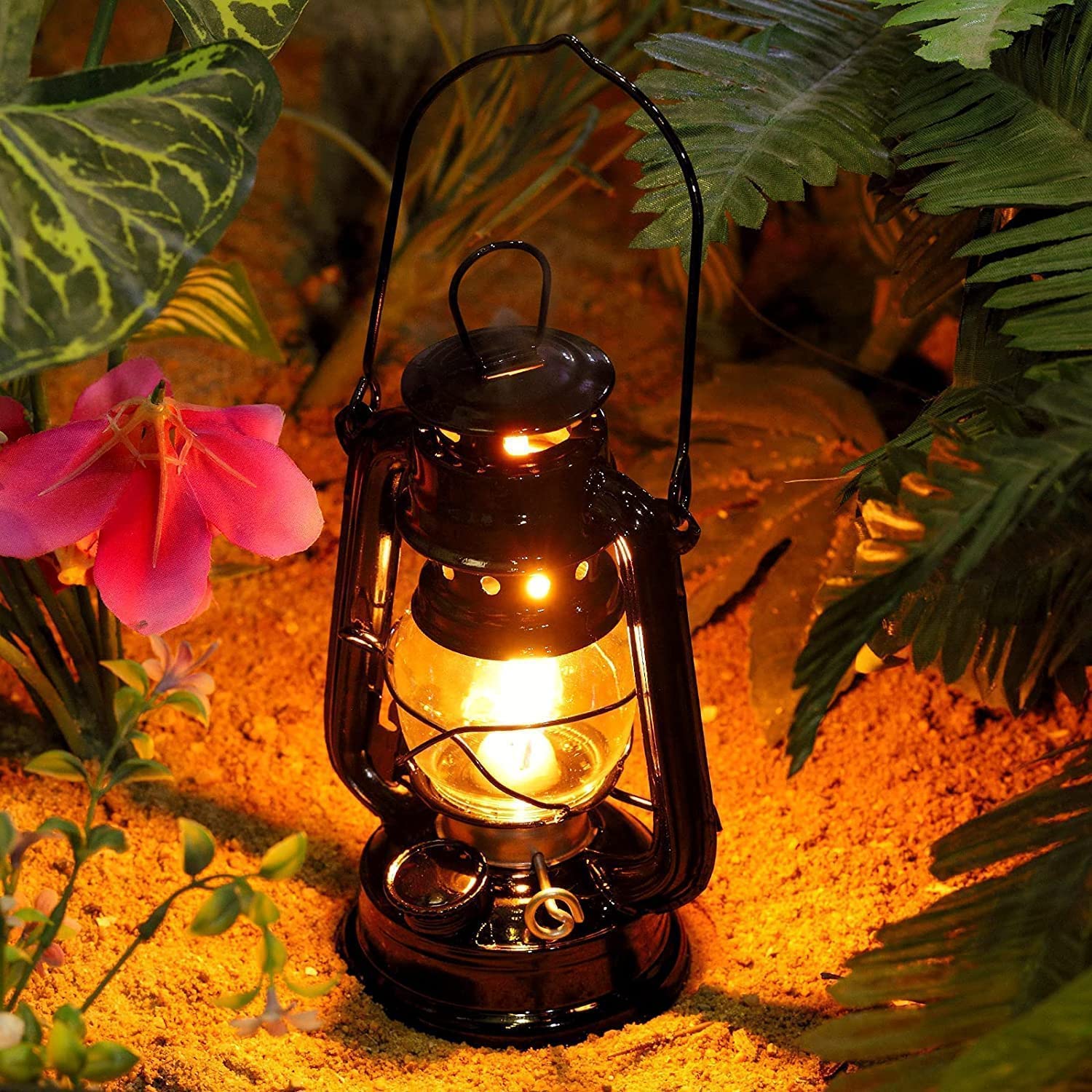 Lampes à Huile pour l'intérieur, Lampe à pétrole Huile Métal Multicolore 19,5 cm(2pcs Bronze)