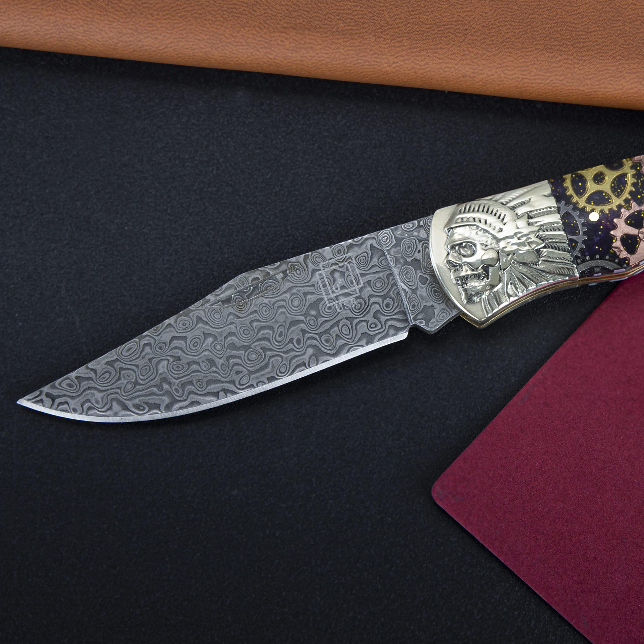 Perkin Taschenmesser Klappmesser Damast