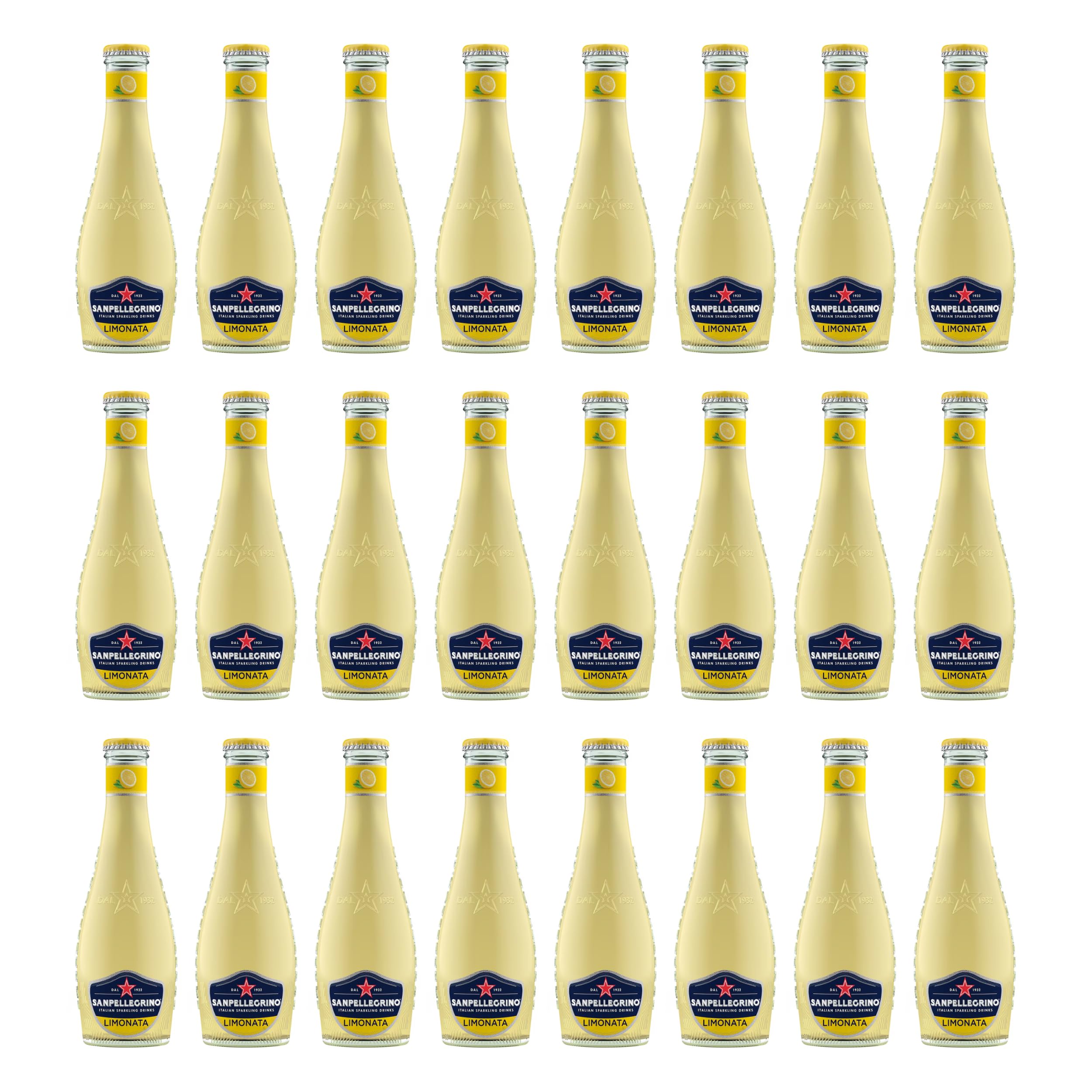San Pellegrino Limonada 20 cl x 24 | Limonada espumosa de cristal | Paquete de 24 botellas de cristal de 200 ml