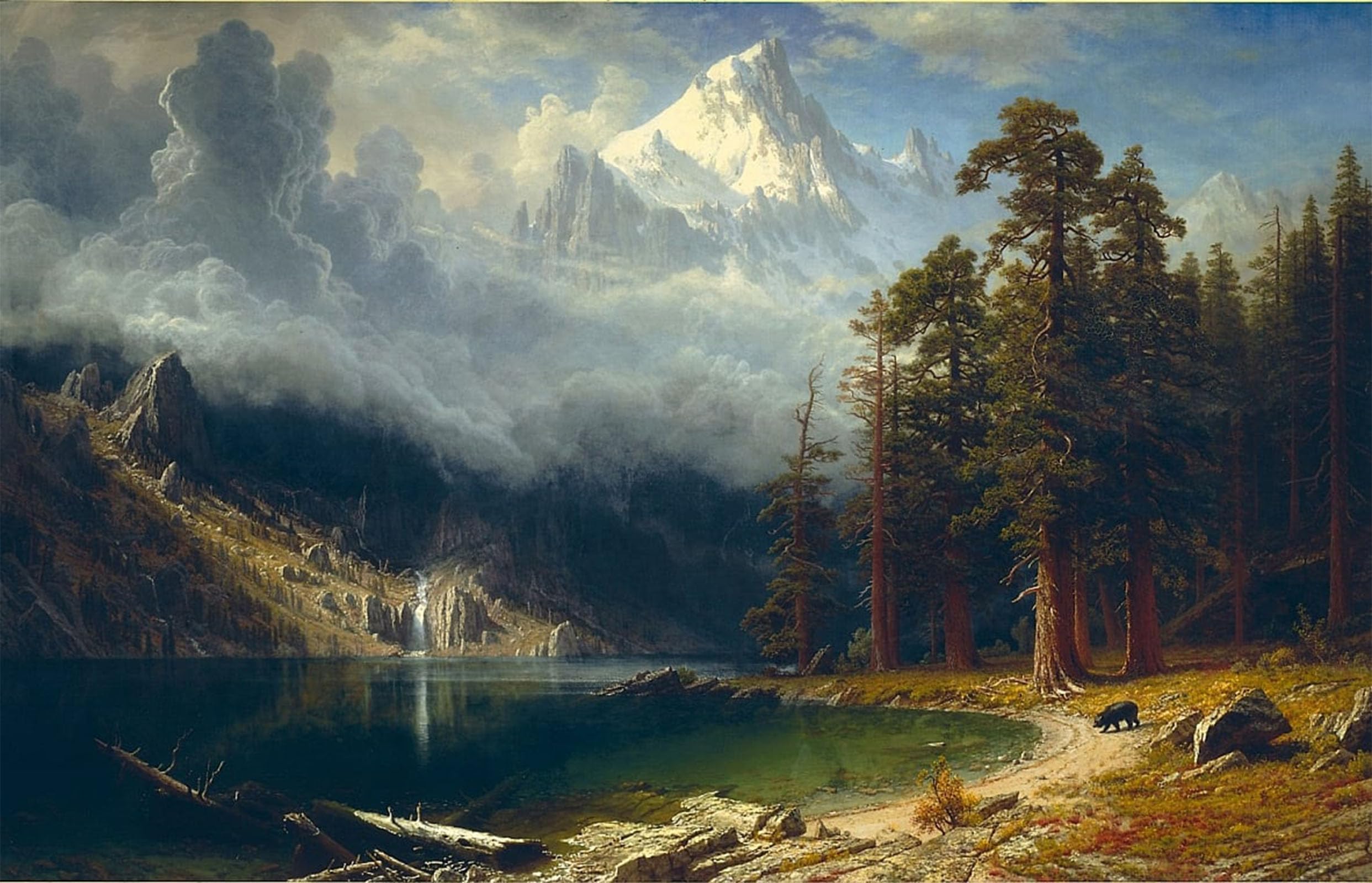 Serendipitp No Frame Aesthetic Poster Photo Wall Print Retro Picture Mount Corcoran By Albert Bierstadt Modern Wall Artwork For Home Decor 60X90cm
