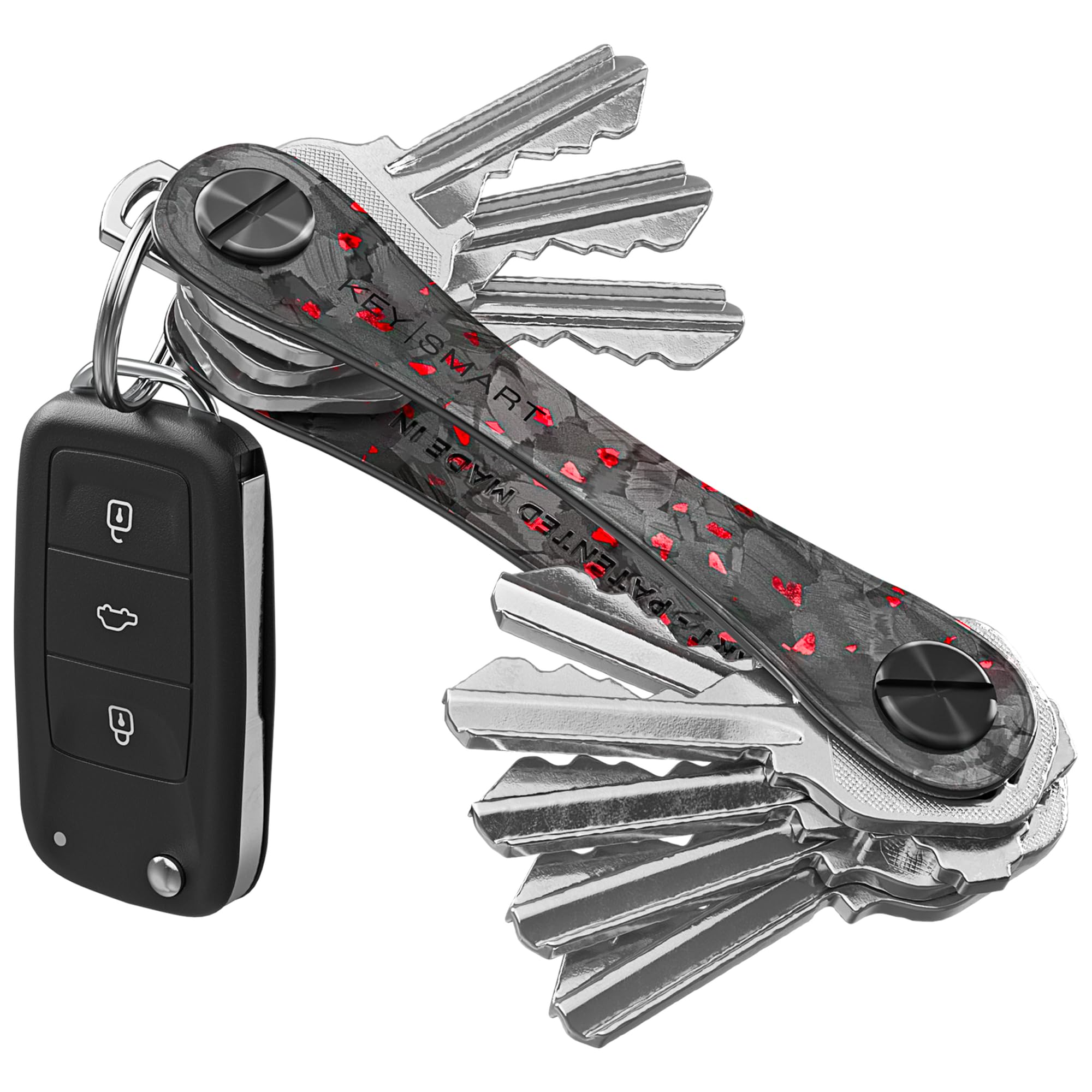 KeySmart KS019e-Green Premium kompaktowy organizer na klucze, zielony, jeden rozmiar