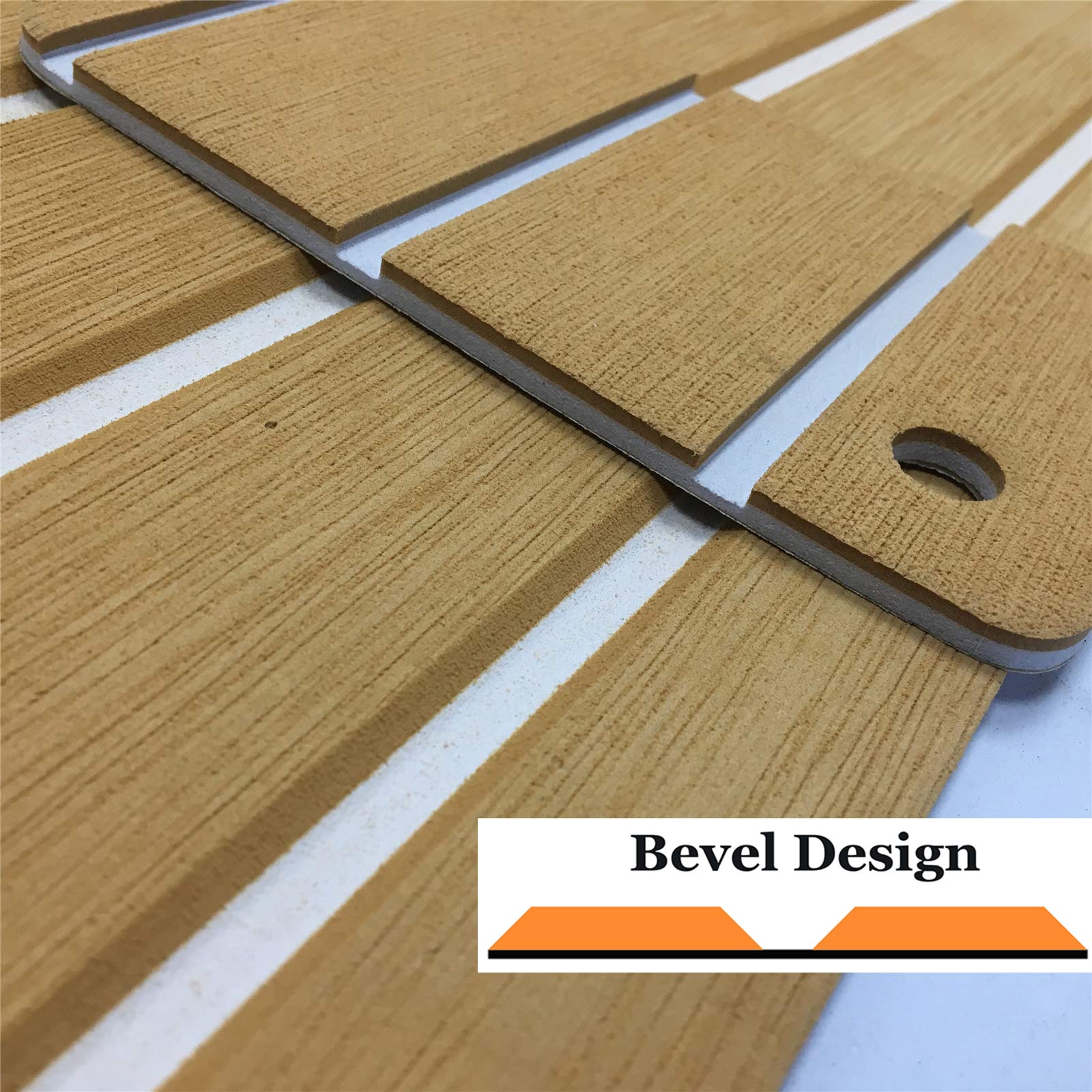 90 × 240cm Tapis Pont Bateau Synthétique de Decking Mousse EVA Autocollant Antidérapant pour Bateau Gonflable Convient pour VR, escaliers de Jardin, Entretien et décoration de terrasse