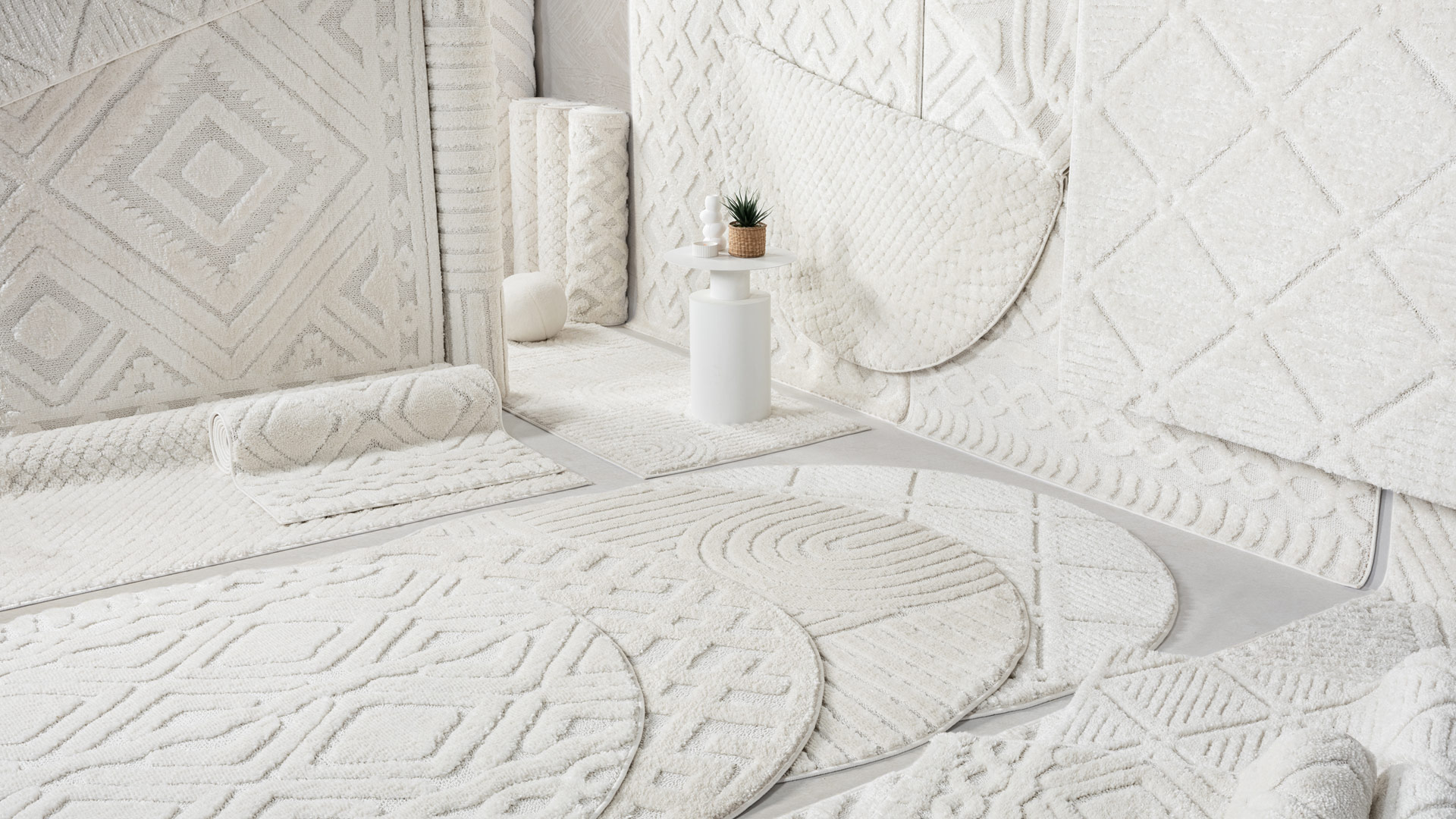 carpet city Shaggy tapijt, hoogpolig, woonkamer, 80 x 150 cm, landelijke stijl, etno, grijs-crème, hoog-diep, 3D-effect, cut-loop tapijt, wollig, zacht, voor slaapkamer