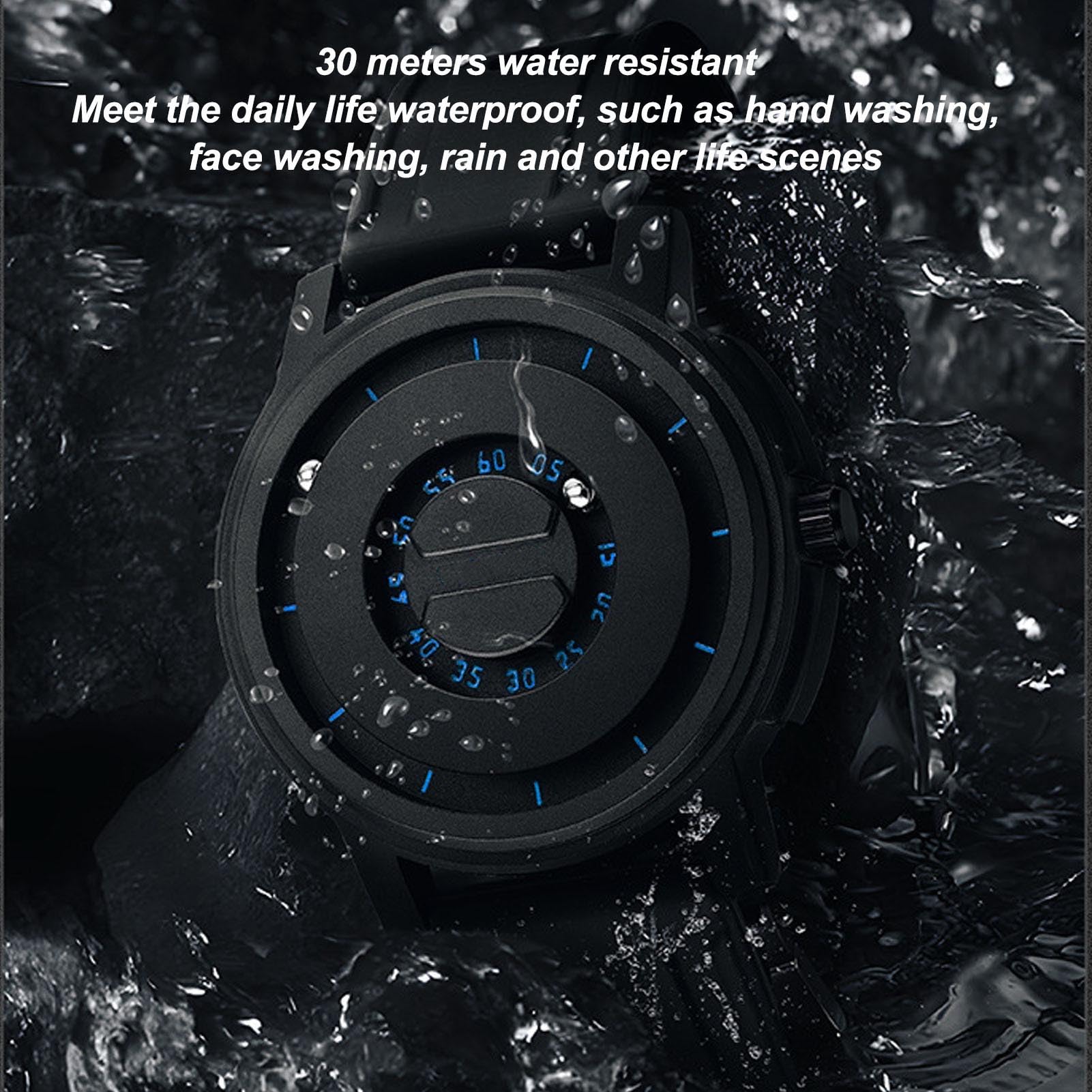 Orologio a Levitazione Magnetica – Orologio Al Quarzo con Quadrante Fluttuante Unico con Cinturino in Silicone, Guscio da 30 M