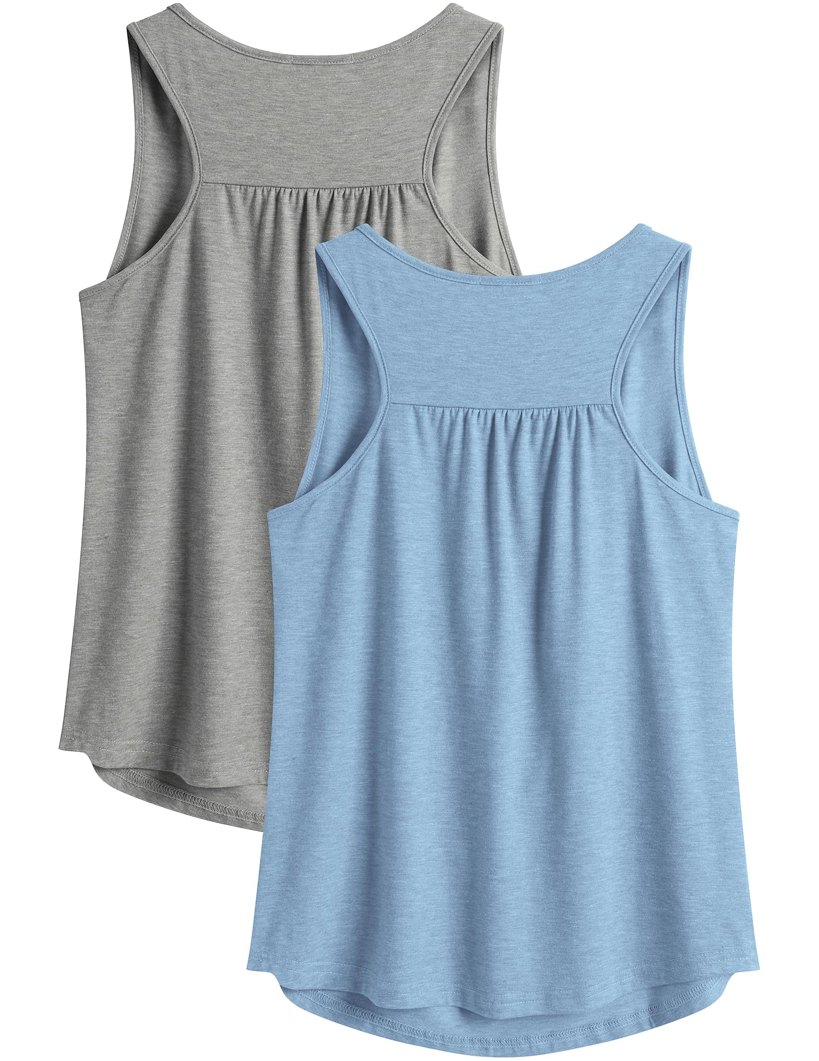 PINSPARK Workout Tank Tops for Women Racerback Loose Fit Yoga Top Sleeveless Gym Shirt Running Athletic Tanks Pack S-3XL