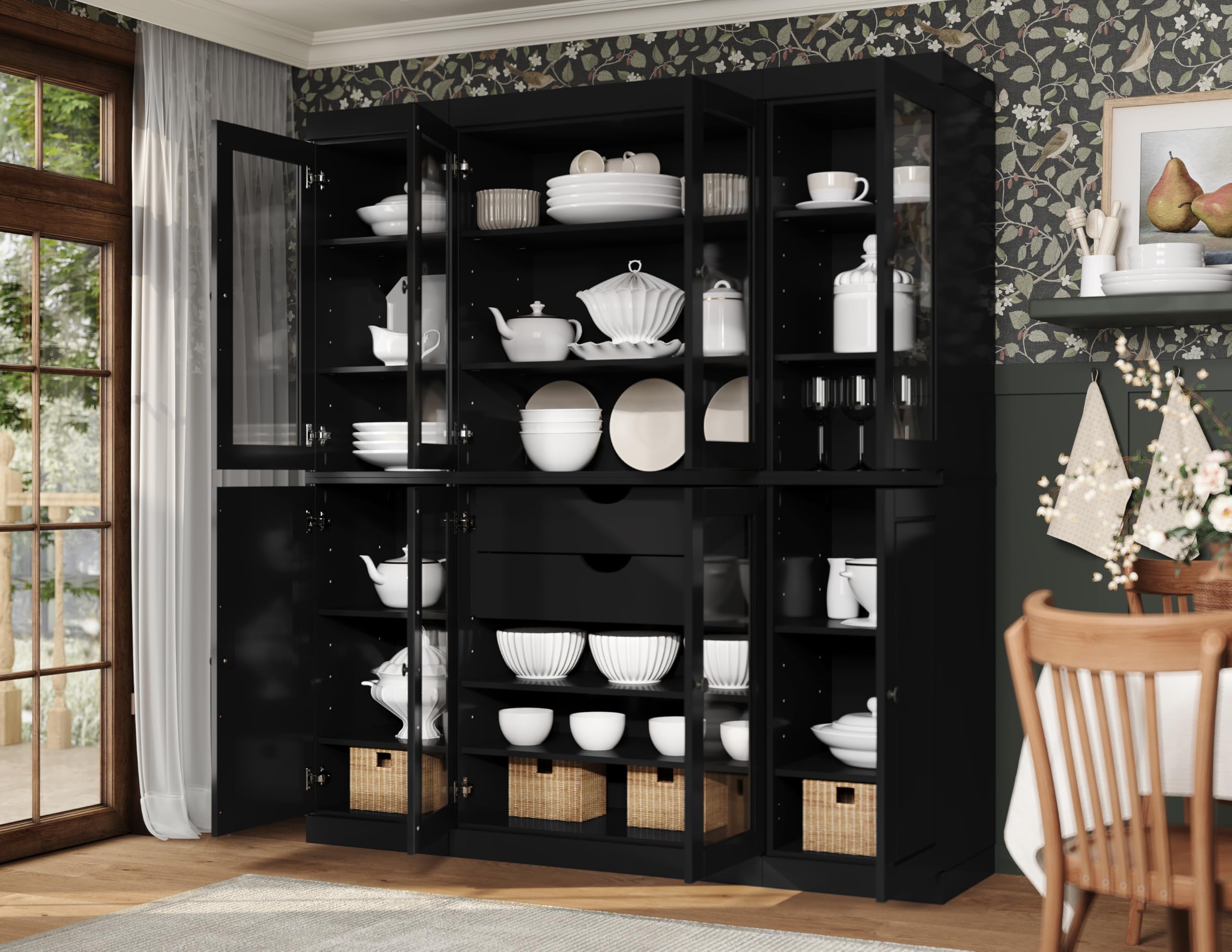 Amazon.com: Palace Imports 100% Solid Wood Kitchen Pantry with 2