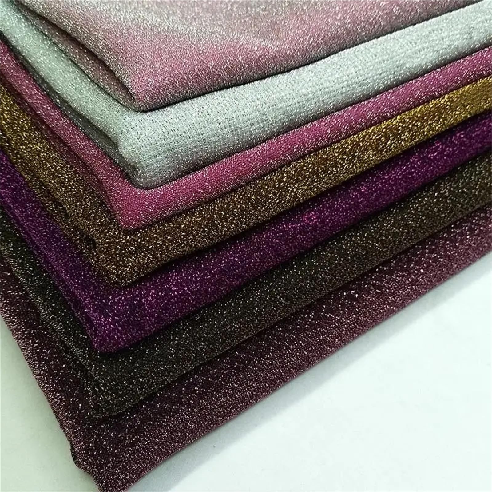 Tela brillante de poliéster metálico con purpurina para coser ropa, vestidos, decoración de fiestas, dorado, negro, blanco, verde (9,150 cm x 3 yardas)