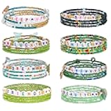 ELABEST African Waist Beads 23.6-39.3 inch Elastic Waist Beads for Women 8Pcs Stretch Friendship Belly Beads Waist Jewelry Accessories